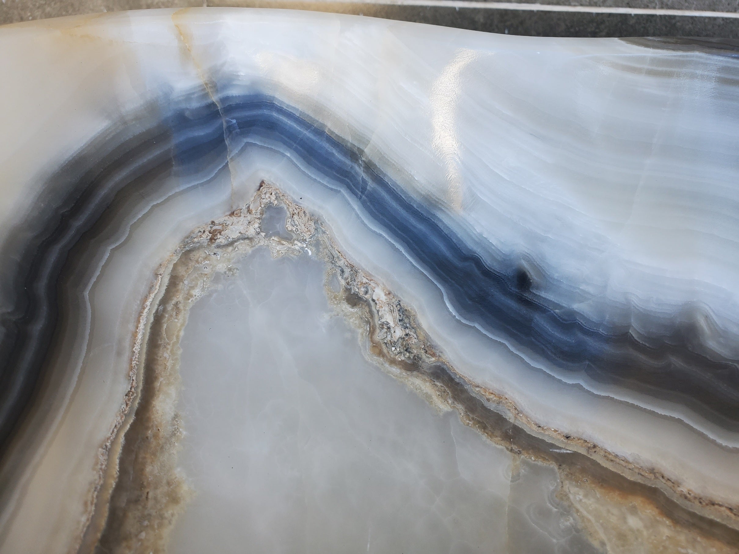 S29_08 SOLD Onyx Stone Bathroom Vessel Sink