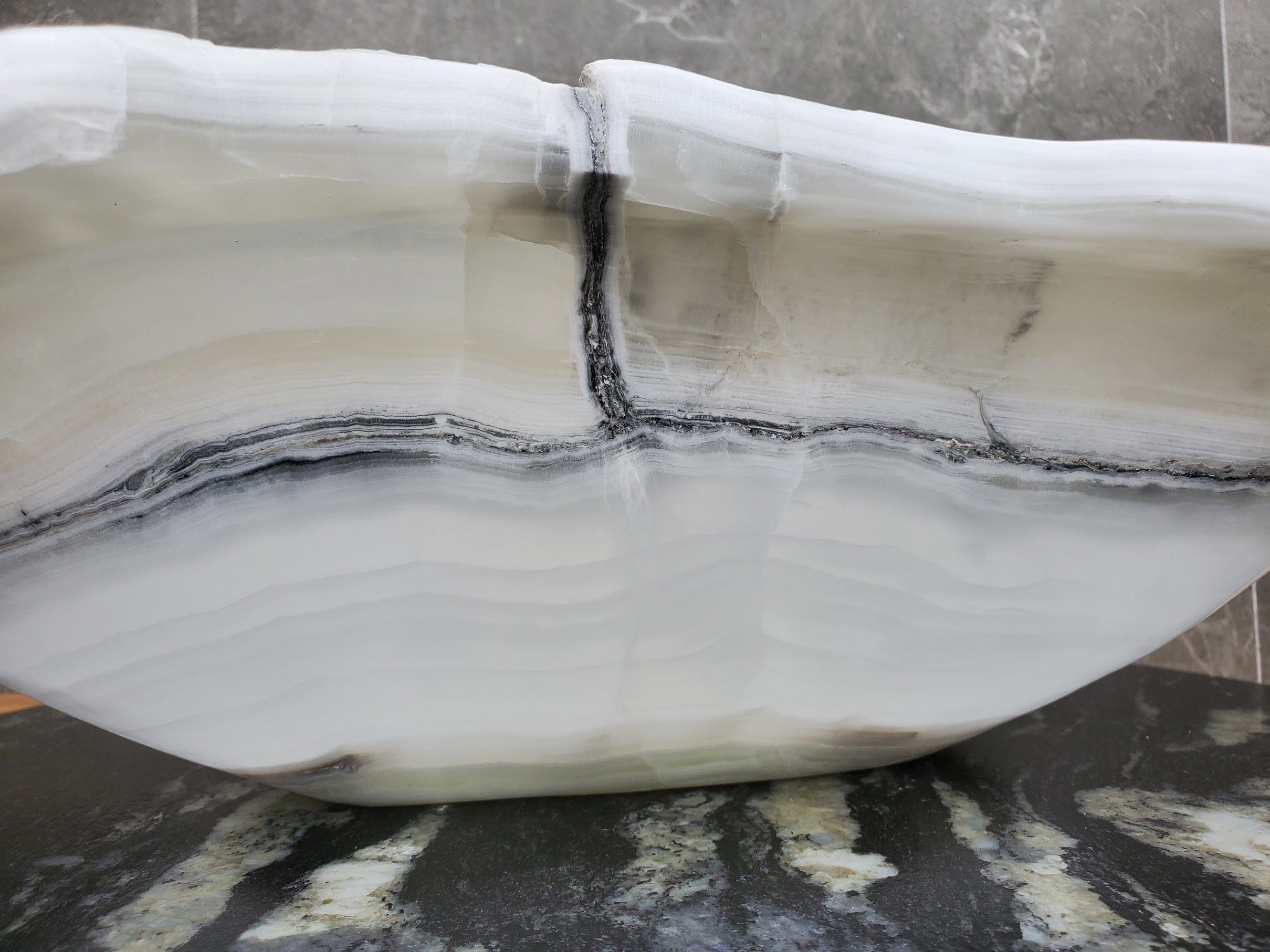 S30_07 Onyx Stone Vessel Bathroom Sink