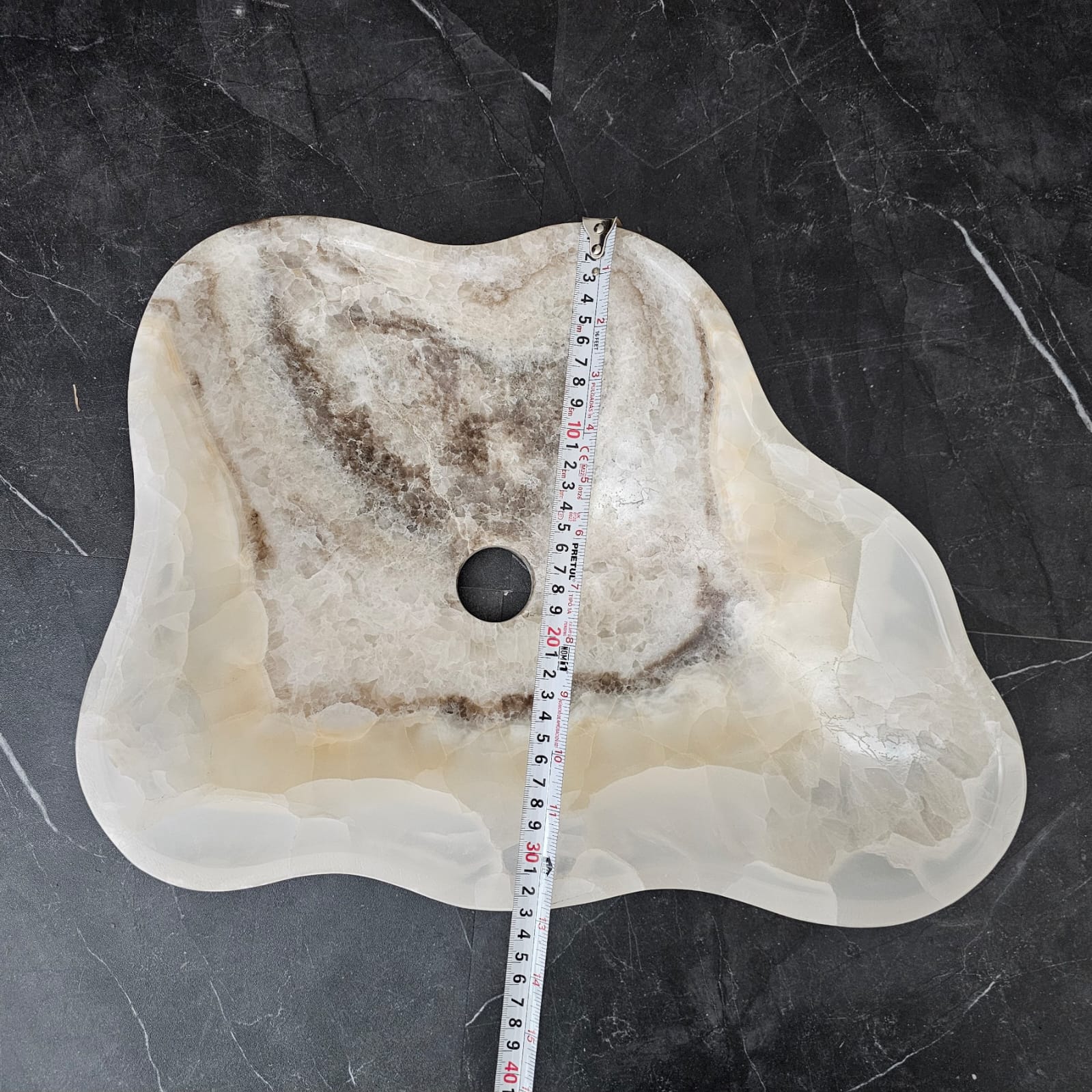 S28_06 Onyx Stone Vessel Bathroom Sink
