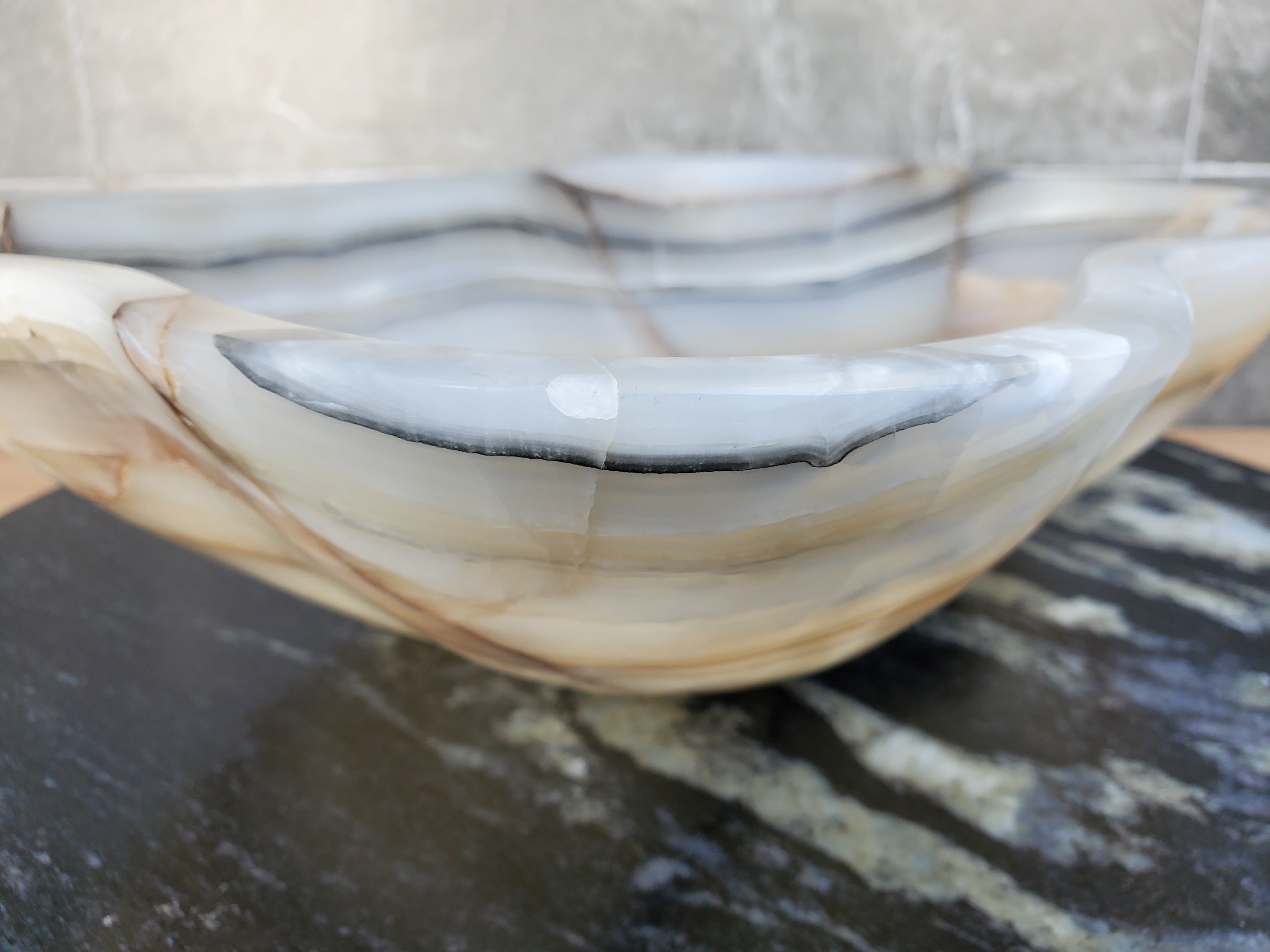 S29_10 Onyx Stone Vessel Bathroom Sink