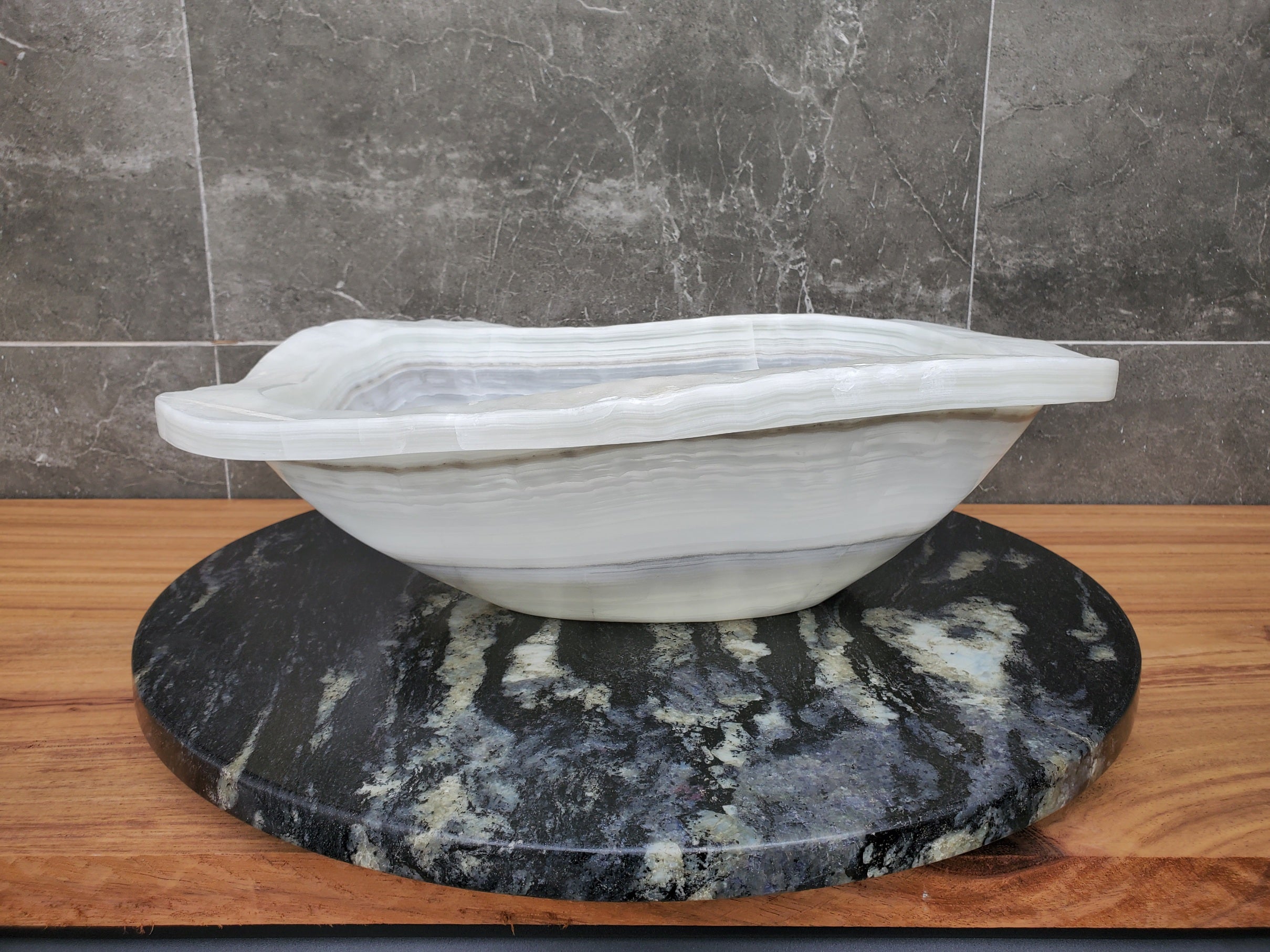 S30_10 Onyx Stone Vessel Bathroom Sink