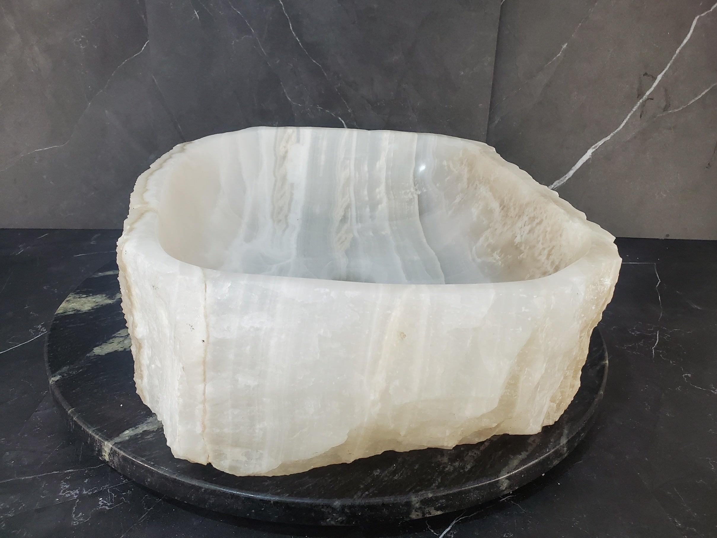S27_17 Onyx Stone Bathroom Vessel Sink