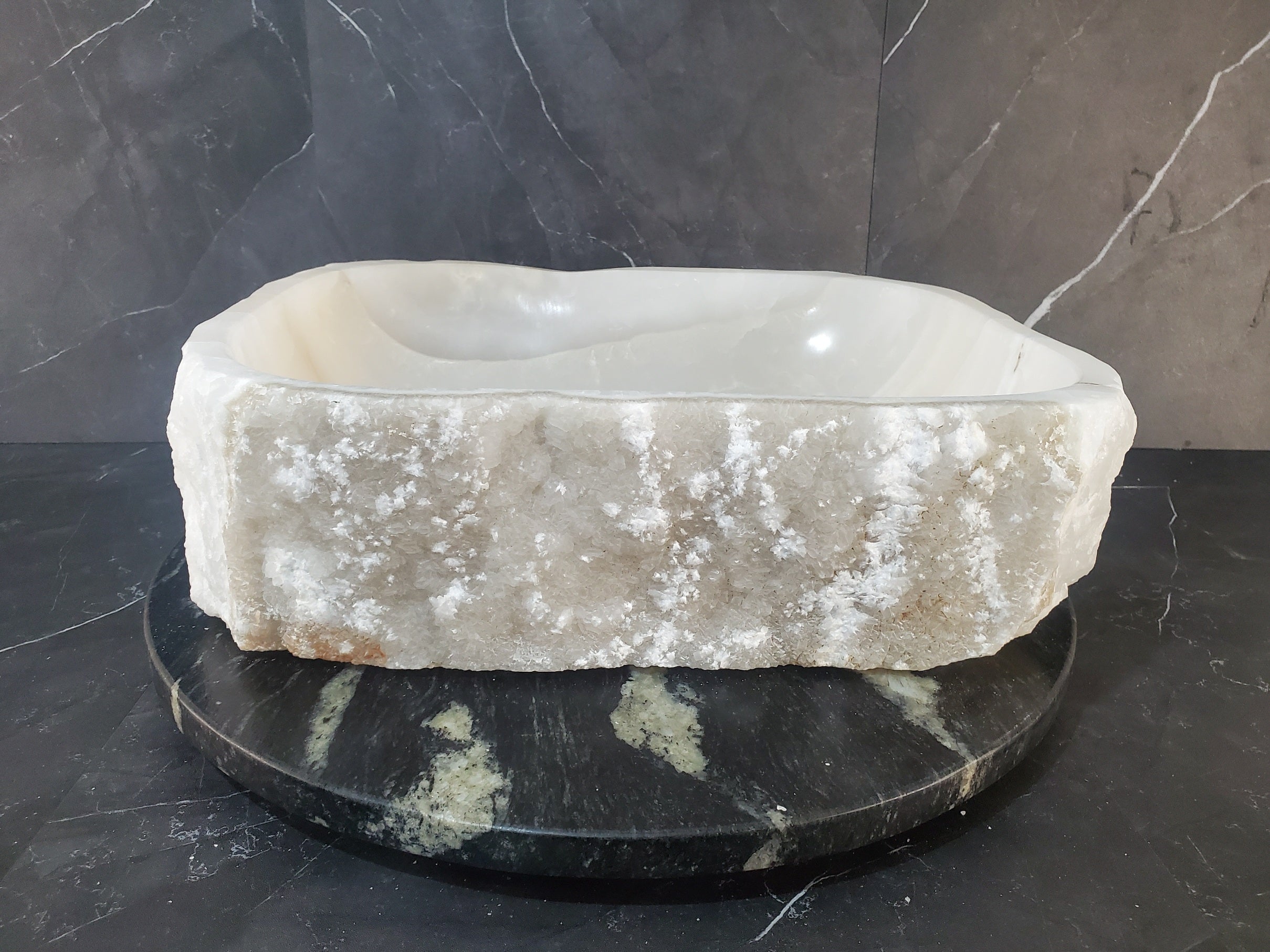 S27_18 Onyx Stone Bathroom Vessel Sink