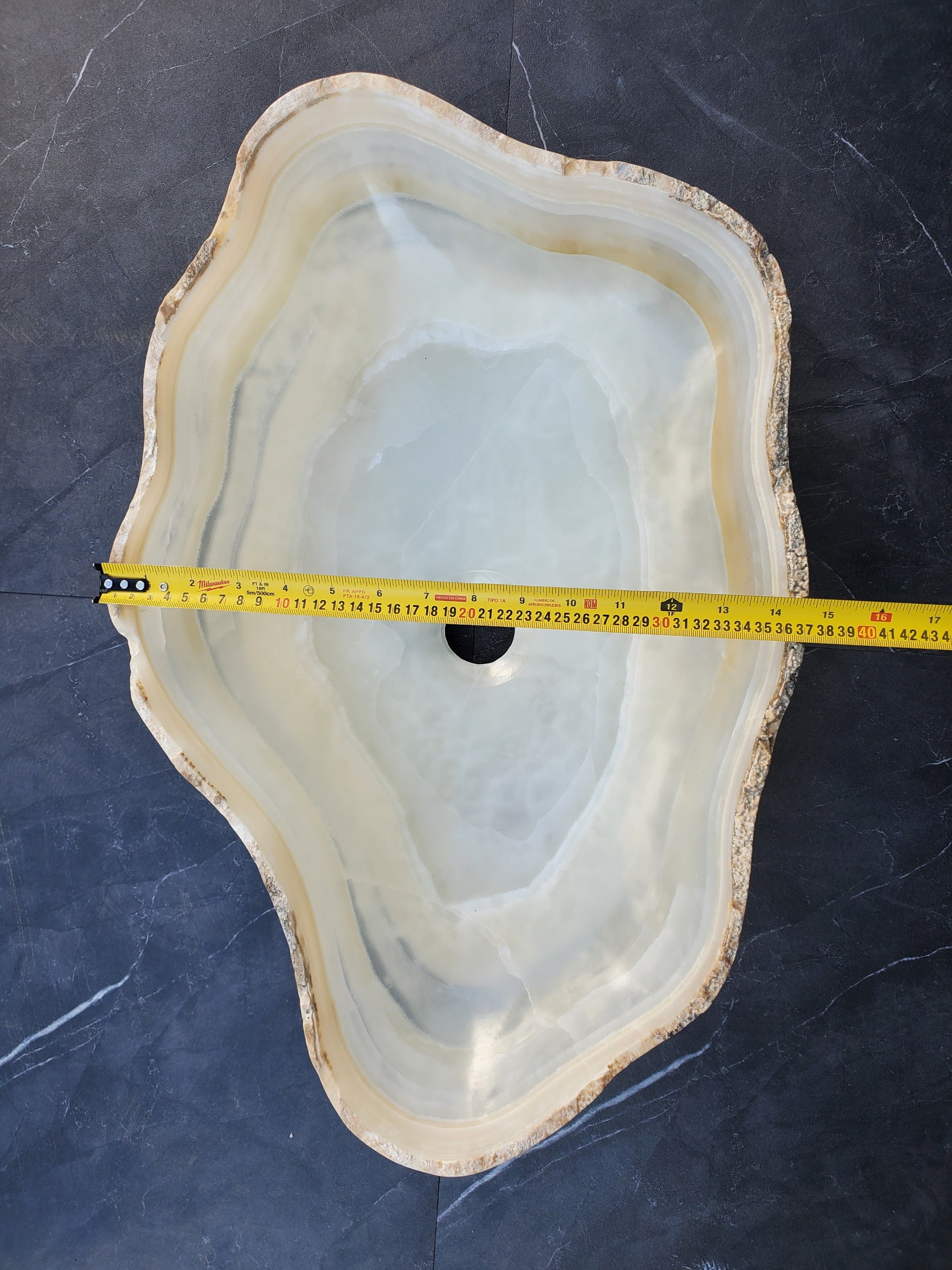 S29_09 Onyx Stone Vessel Bathroom Sink