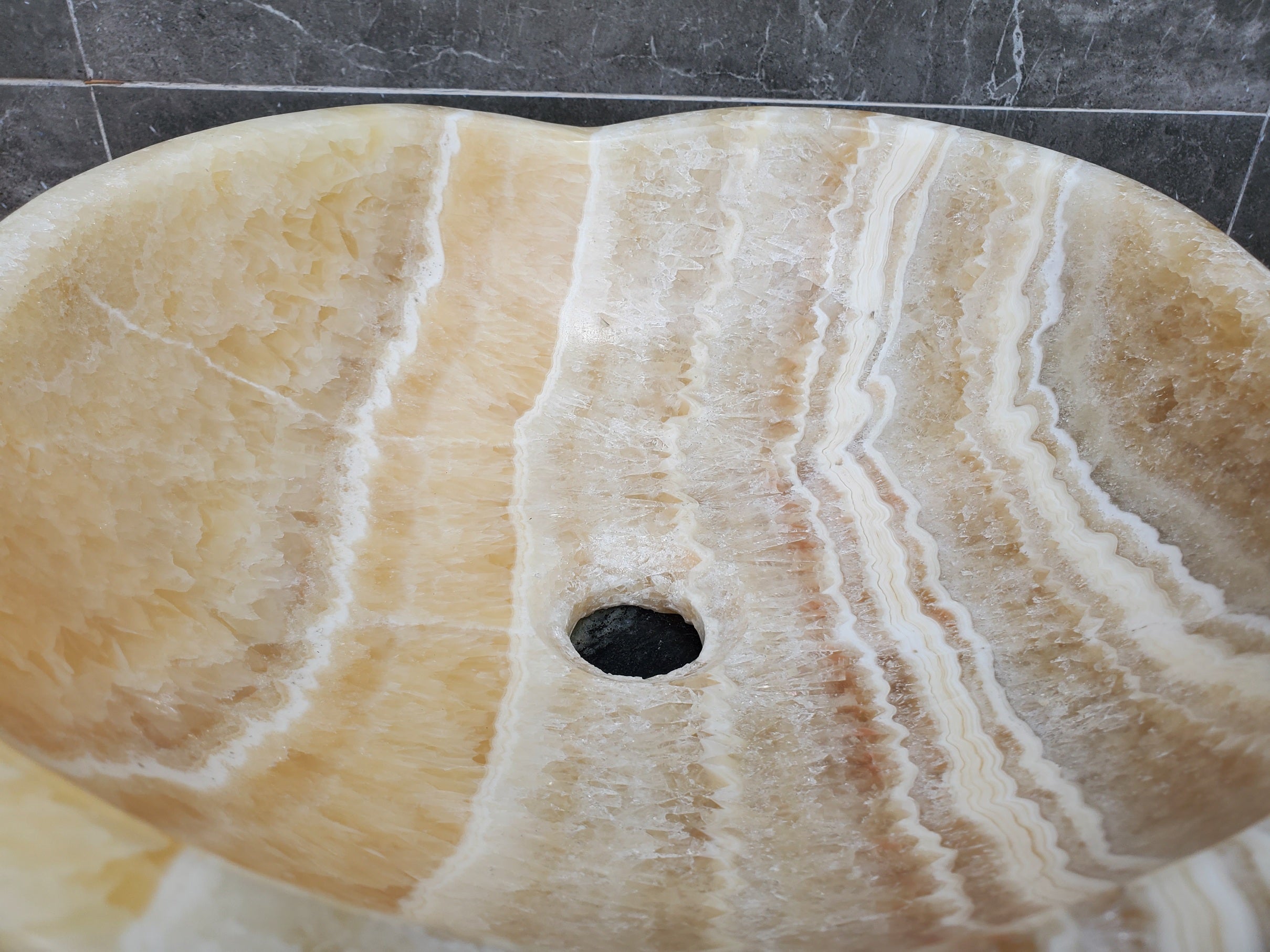SET1047 Onyx Stone Vessel Bathroom Sink (Set of Two)