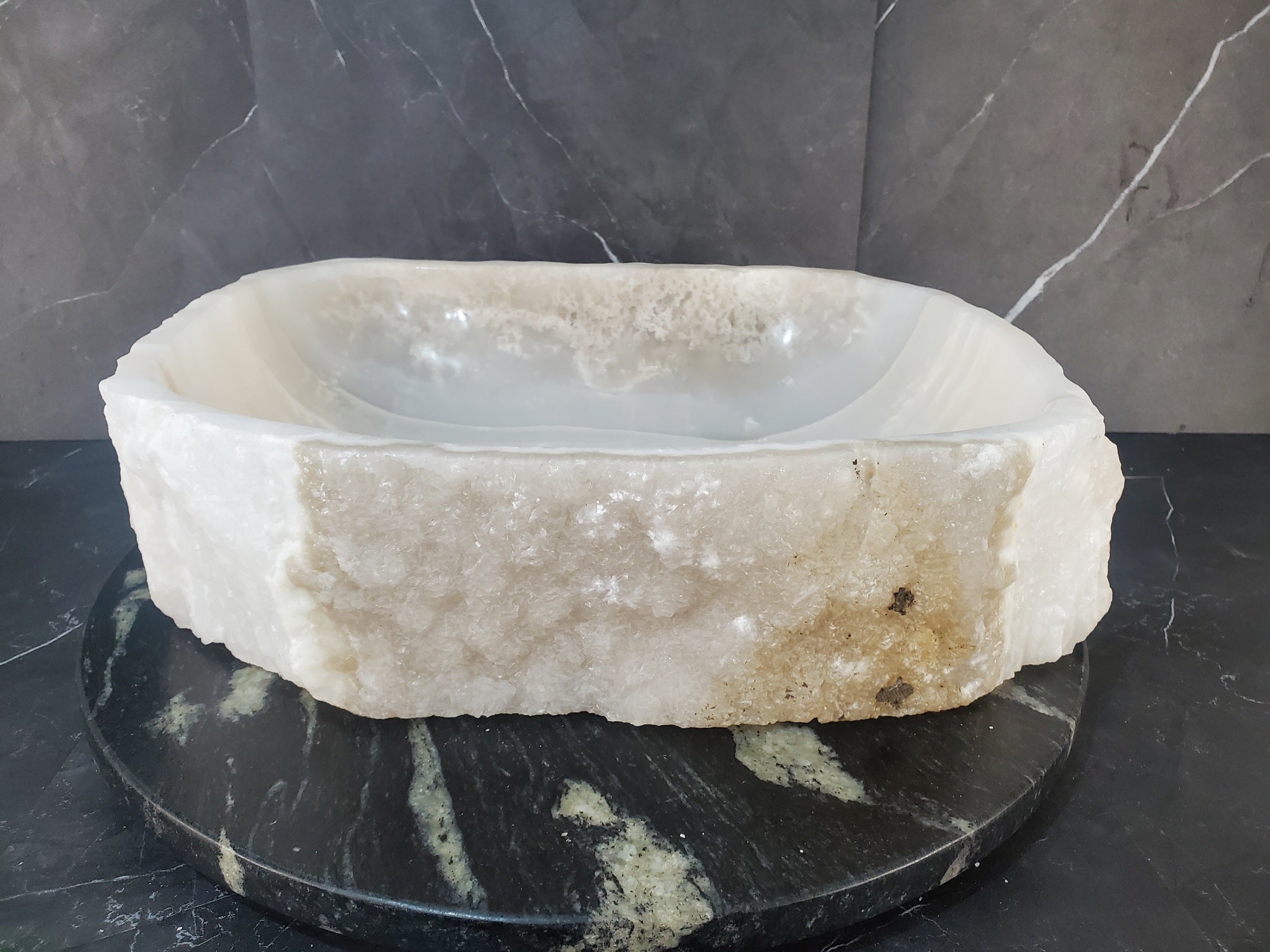 S27_17 Onyx Stone Bathroom Vessel Sink