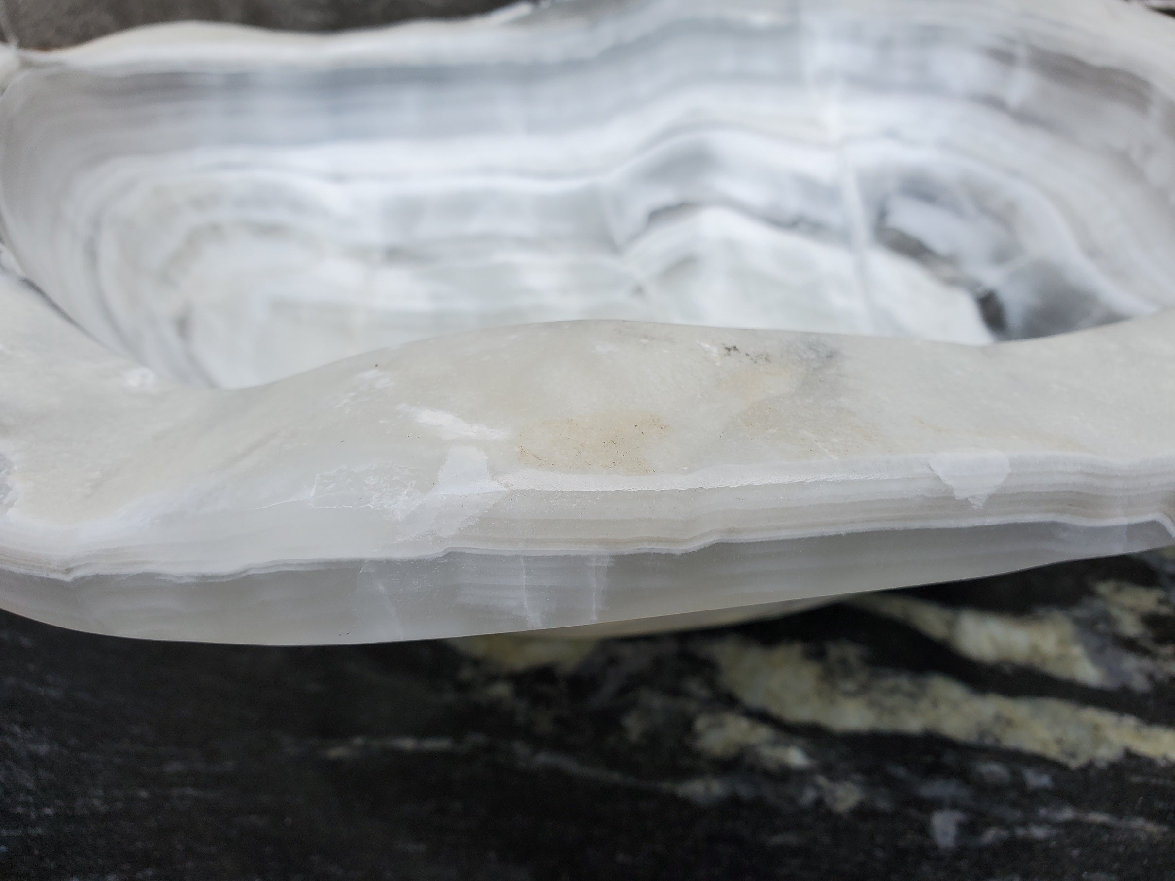 S30_05 Onyx Stone Vessel Bathroom Sink - 18 x 14.5 inch