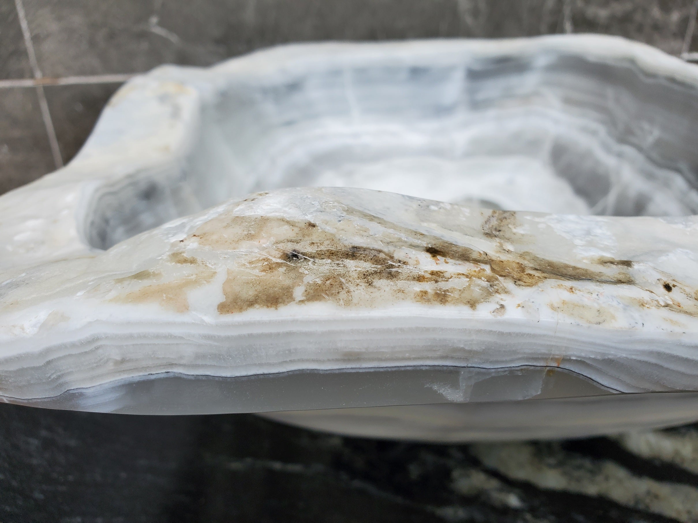 S30_06 Onyx Stone Vessel Bathroom Sink