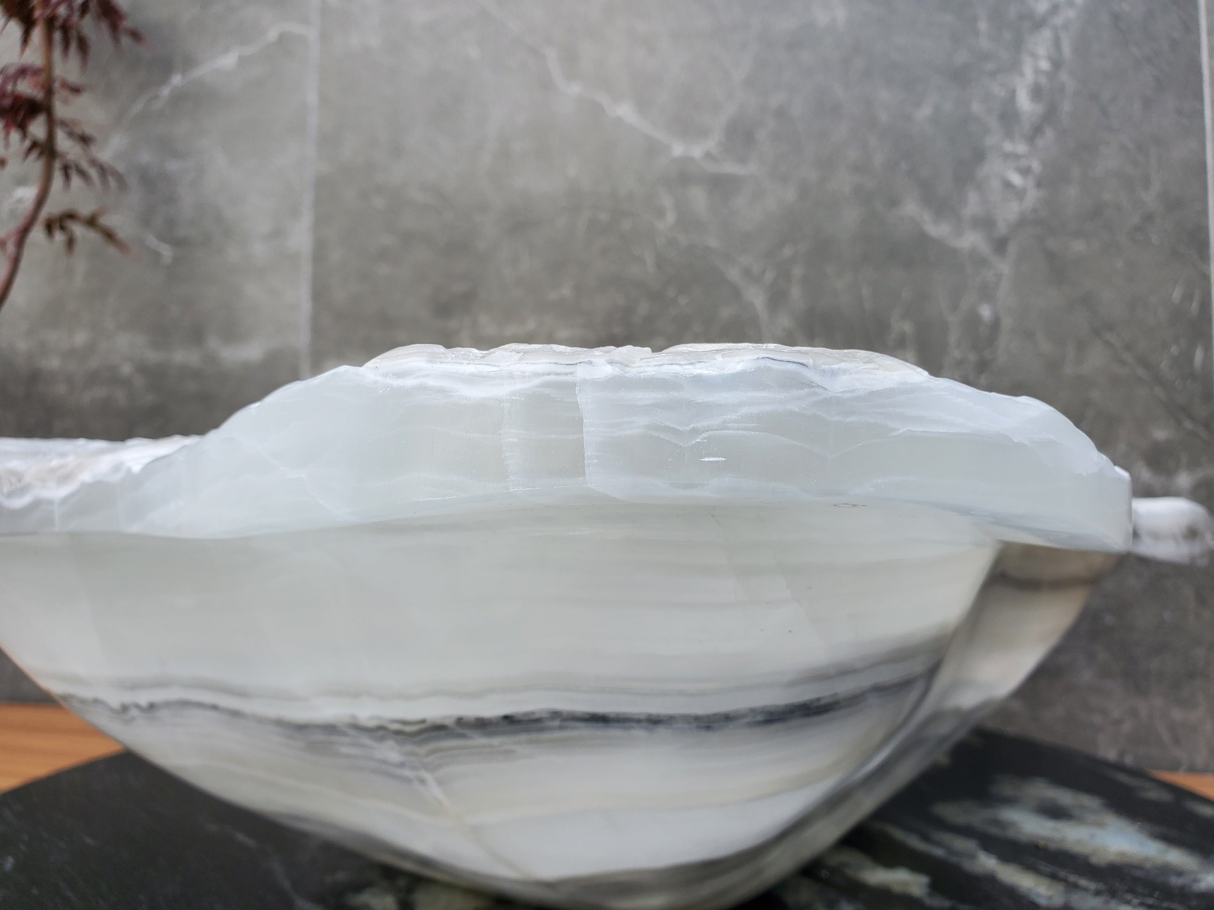 S30_11 Onyx Stone Vessel Bathroom Sink - 18.5 x 14.5 inch