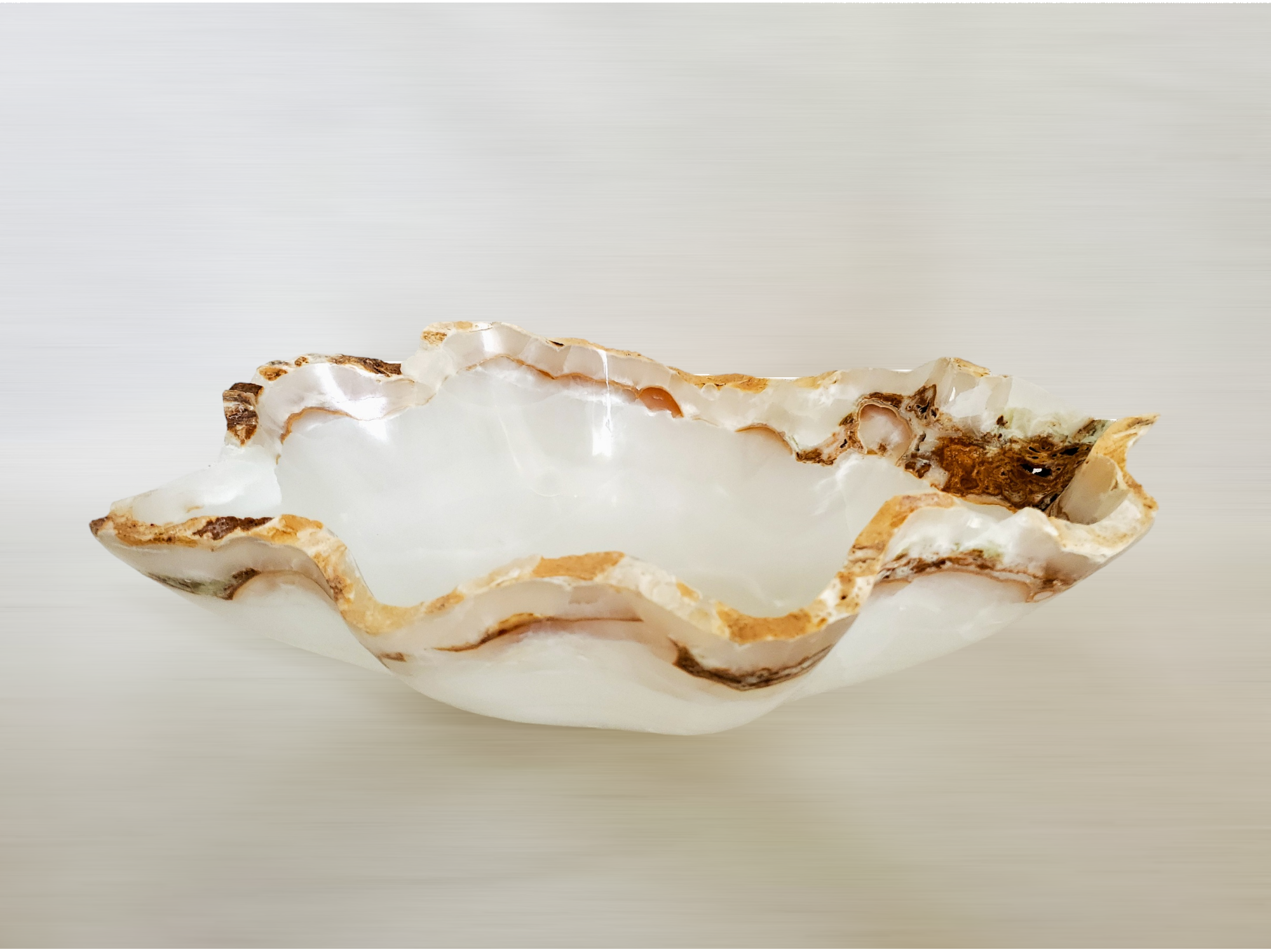 S21_17 Onyx Stone Bathroom Vessel Sink - 16.5 x 13.5 inch