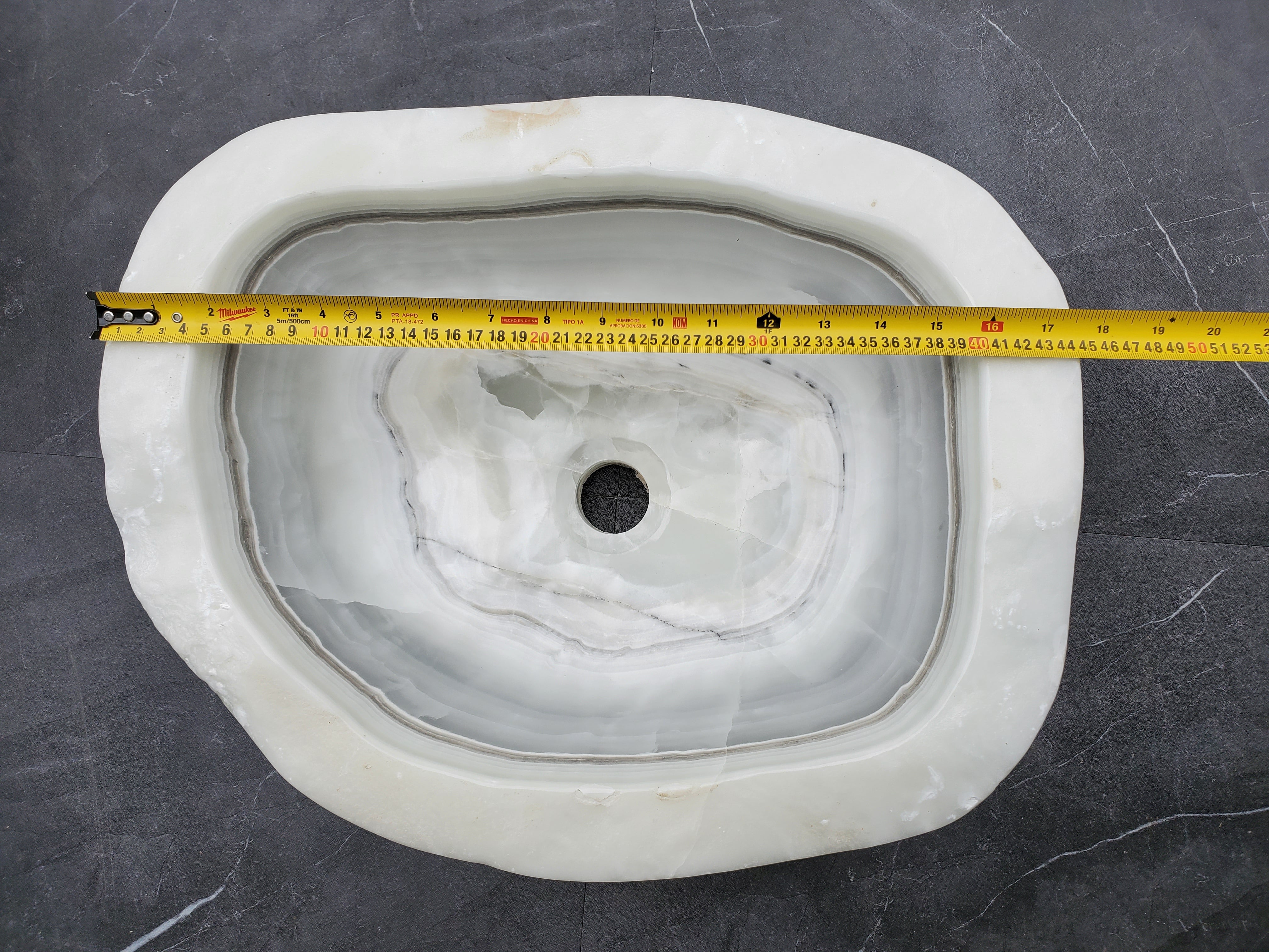 S30_09 Onyx Stone Vessel Bathroom Sink