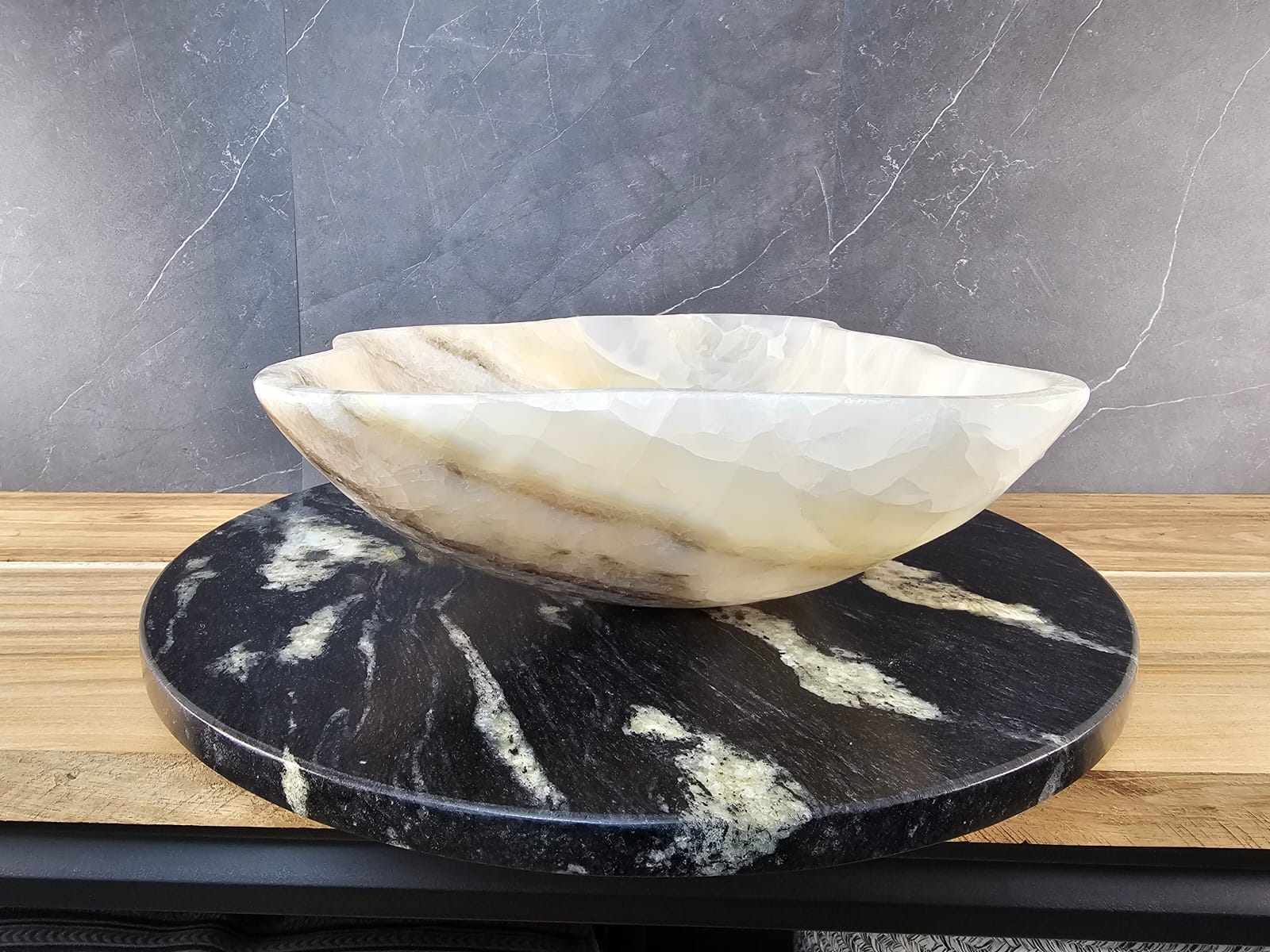 S28_06 Onyx Stone Vessel Bathroom Sink