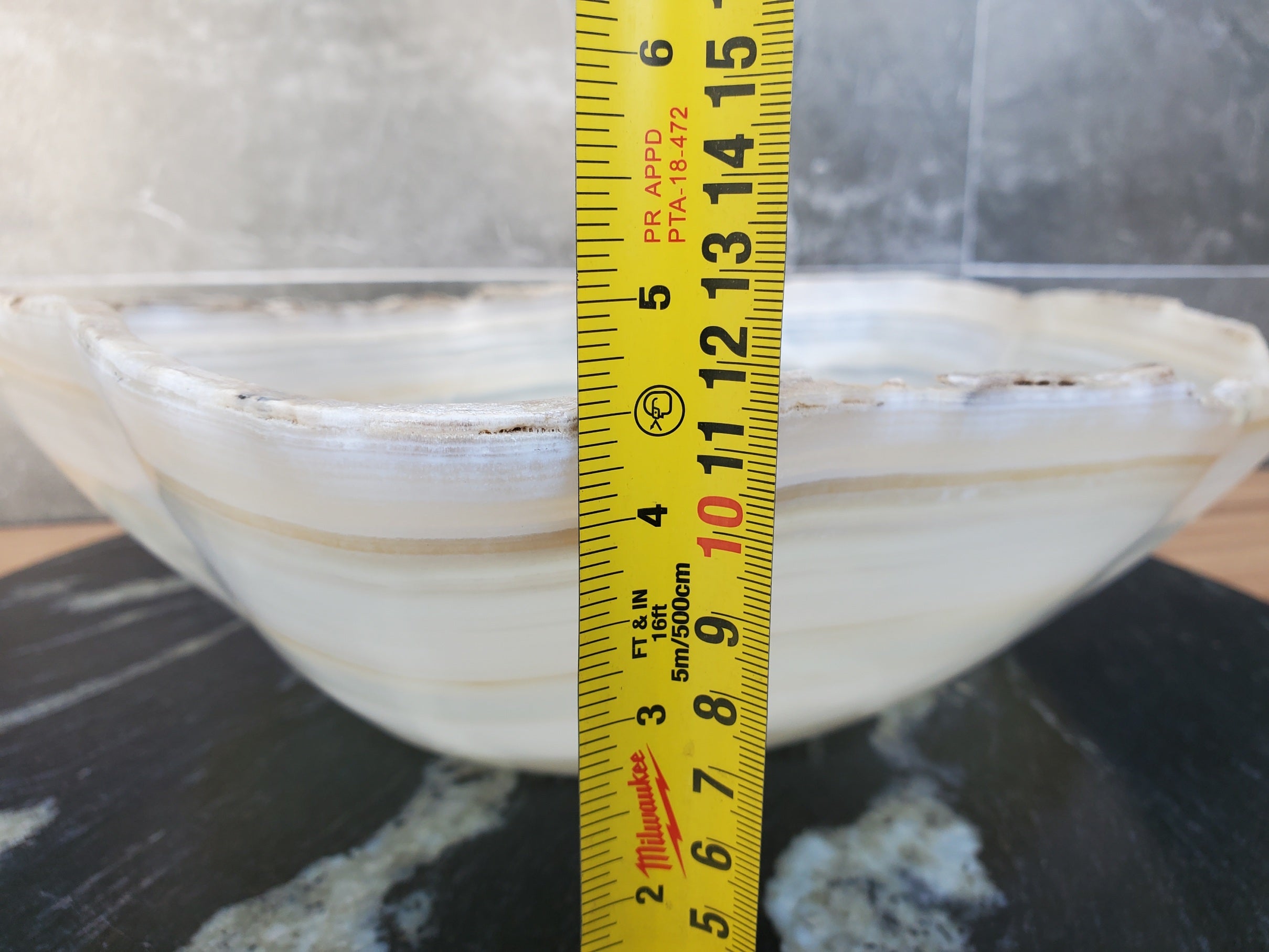 S29_09 Onyx Stone Vessel Bathroom Sink - 22 x 14.5 inch