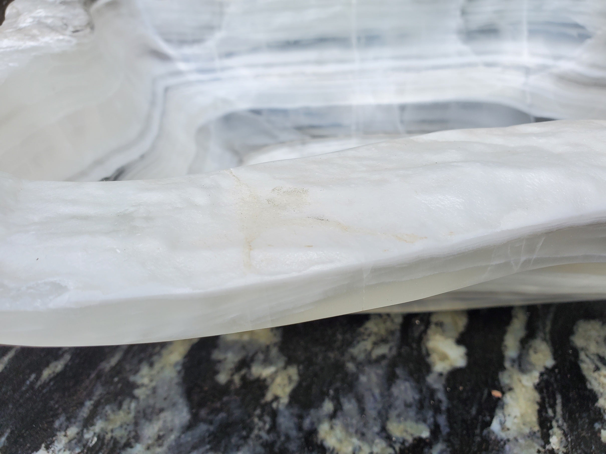 S30_11 Onyx Stone Vessel Bathroom Sink - 18.5 x 14.5 inch