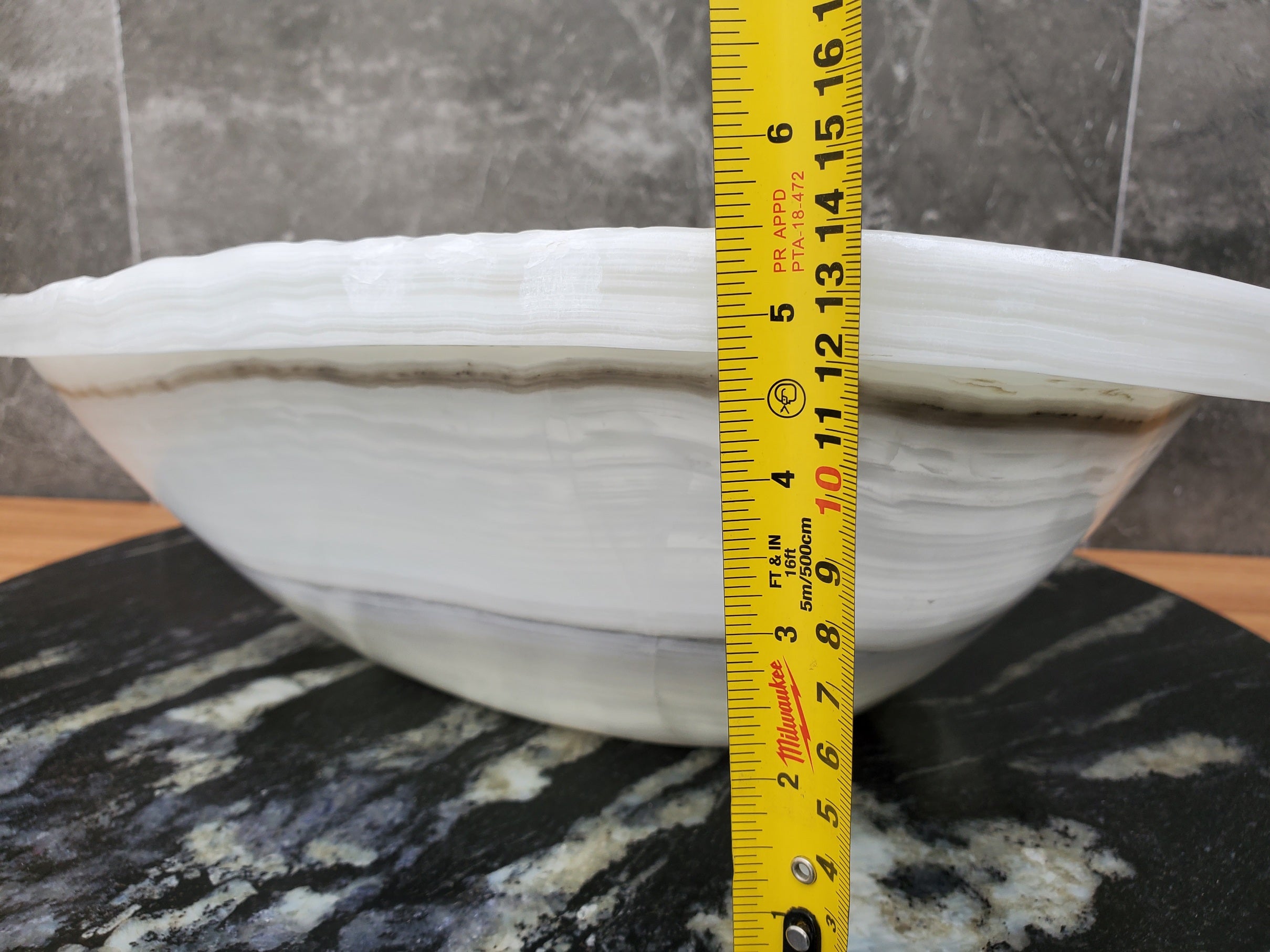 S30_10 Onyx Stone Vessel Bathroom Sink