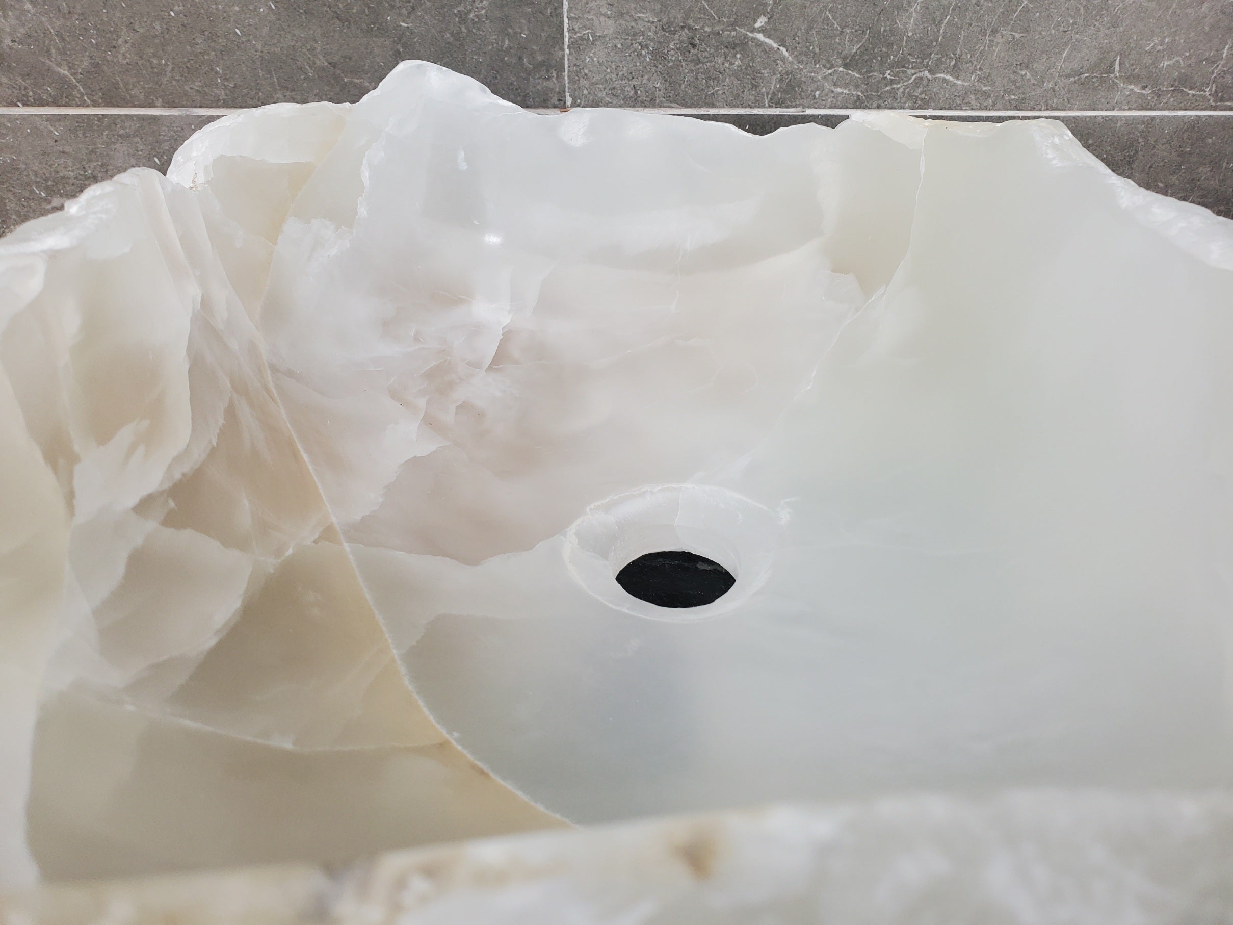 S31_43 Onyx Stone Vessel Bathroom Sink