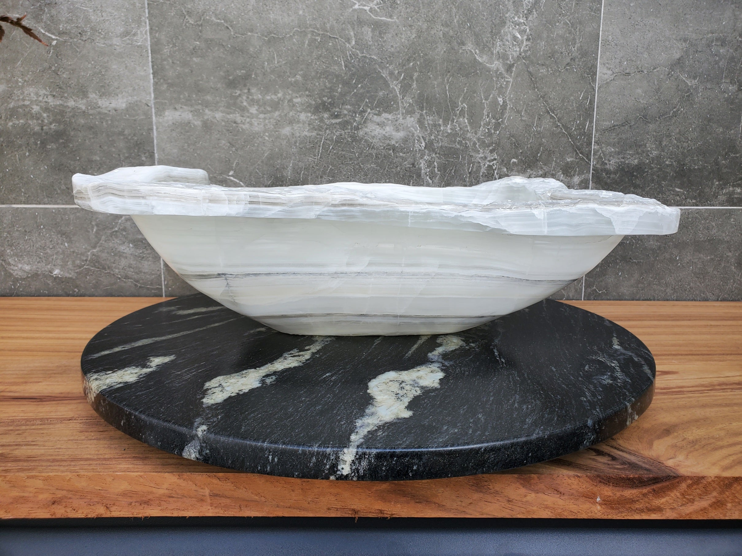 S30_11 Onyx Stone Vessel Bathroom Sink