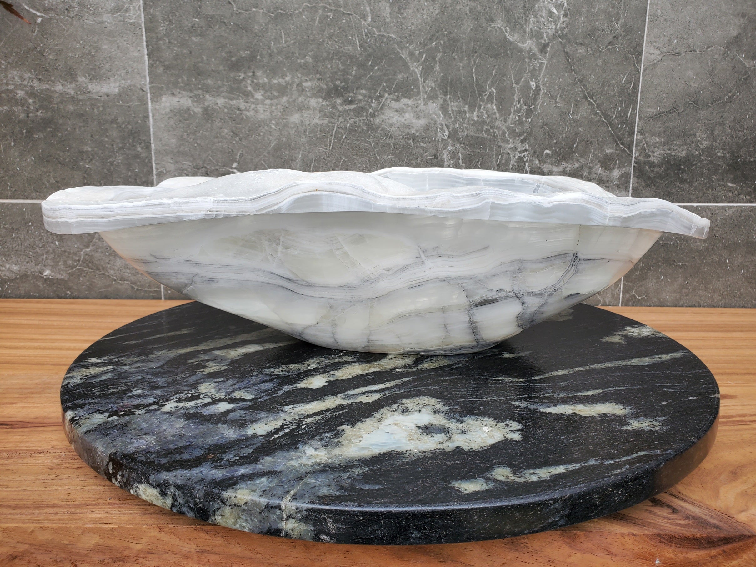 S30_12 Onyx Stone Vessel Bathroom Sink