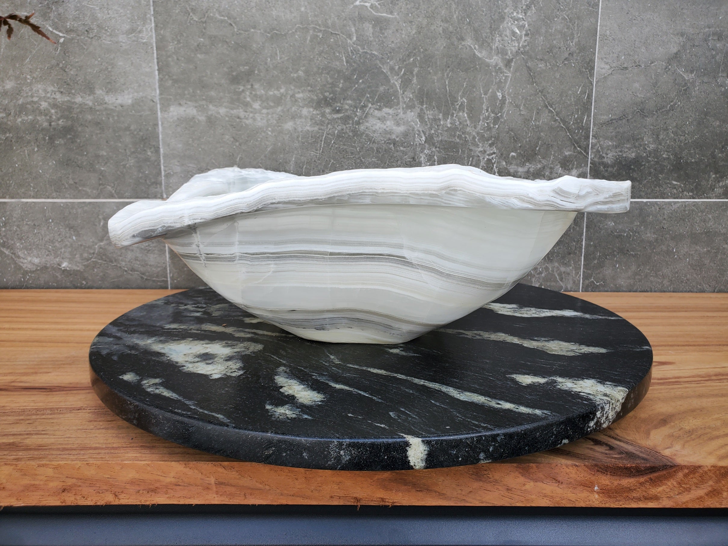 S30_11 Onyx Stone Vessel Bathroom Sink