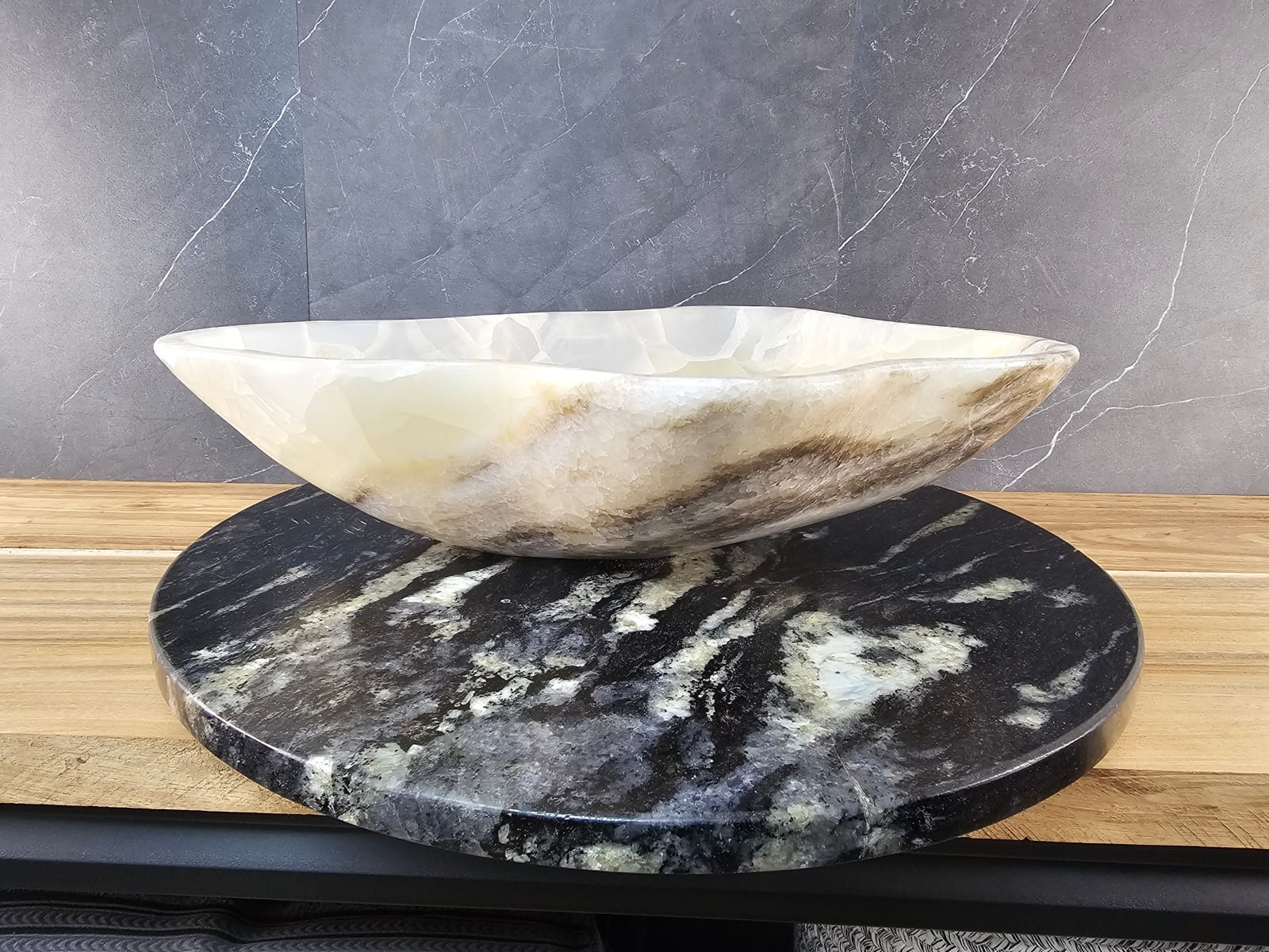 S28_06 Onyx Stone Vessel Bathroom Sink