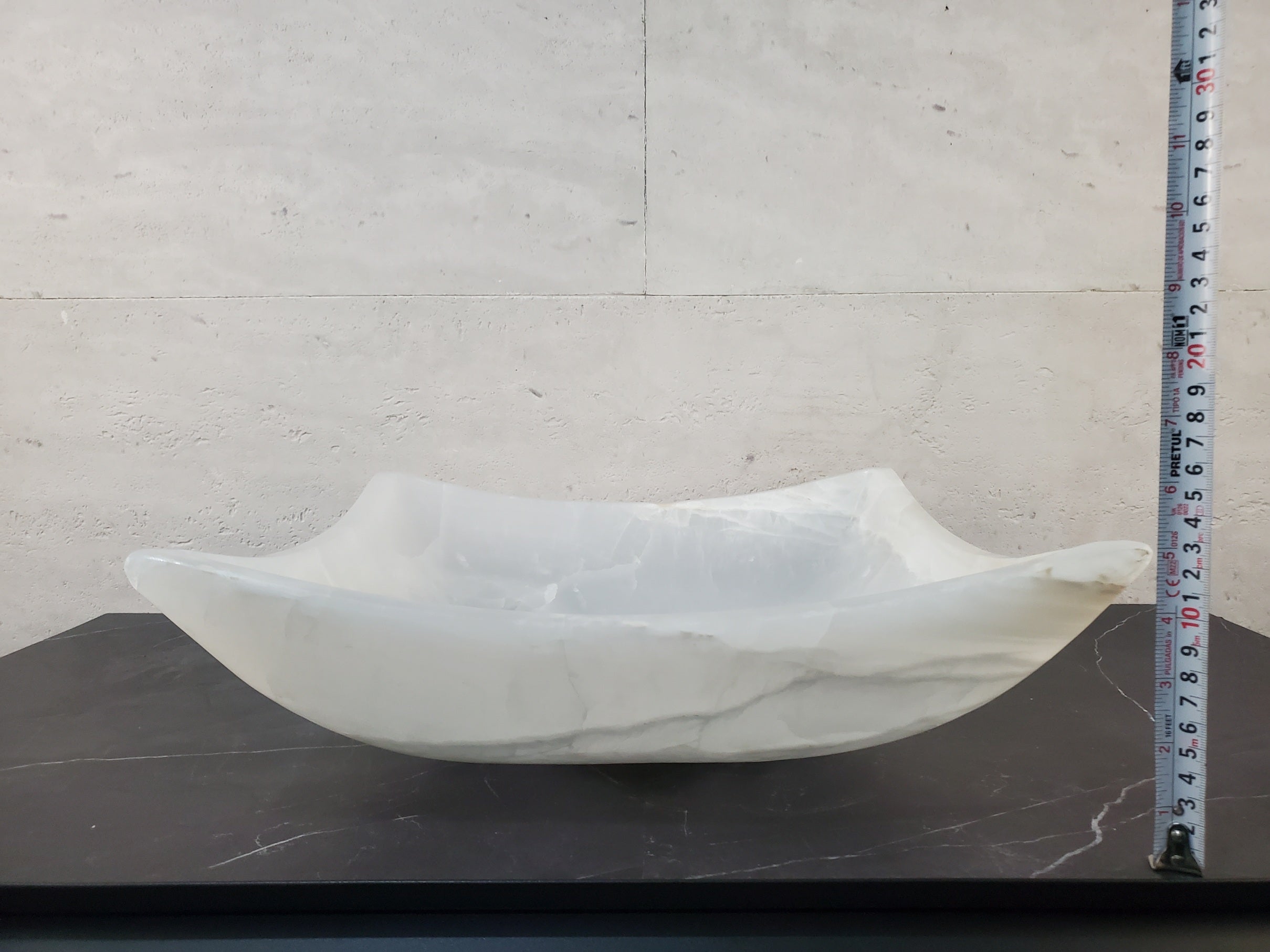S27_07 Onyx Stone Bathroom Vessel Sink (Square)