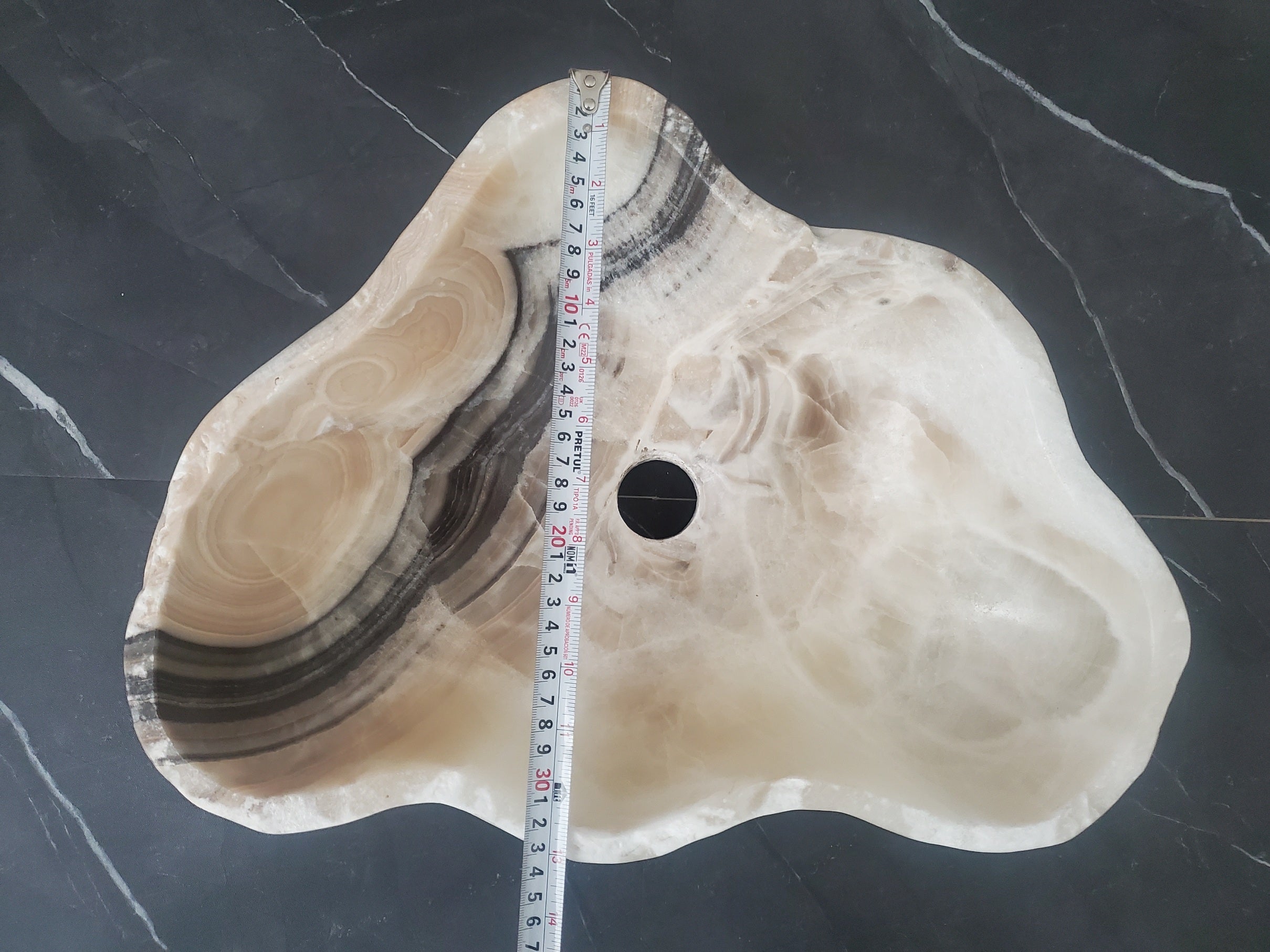 S27_04 Onyx Stone Bathroom Vessel Sink