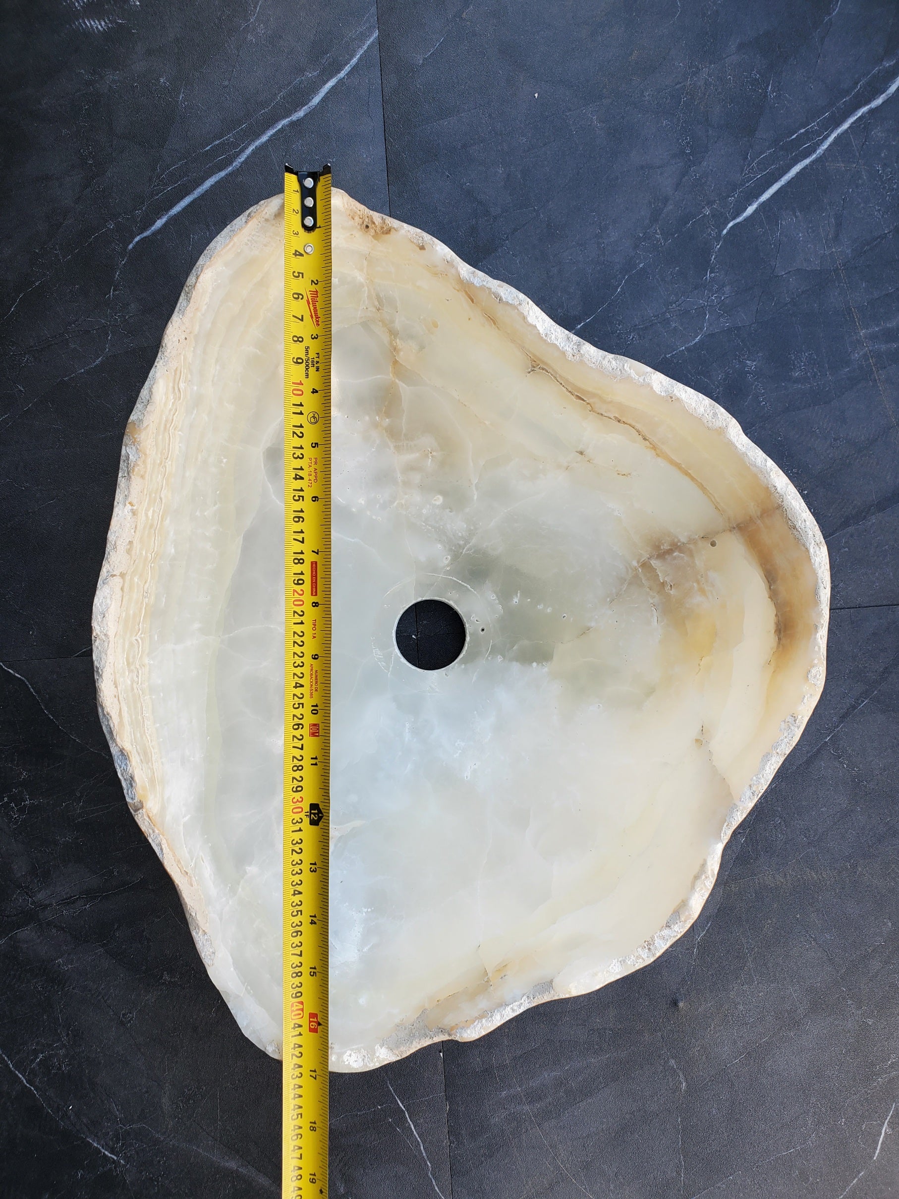 S29_07 Onyx Stone Bathroom Vessel Sink