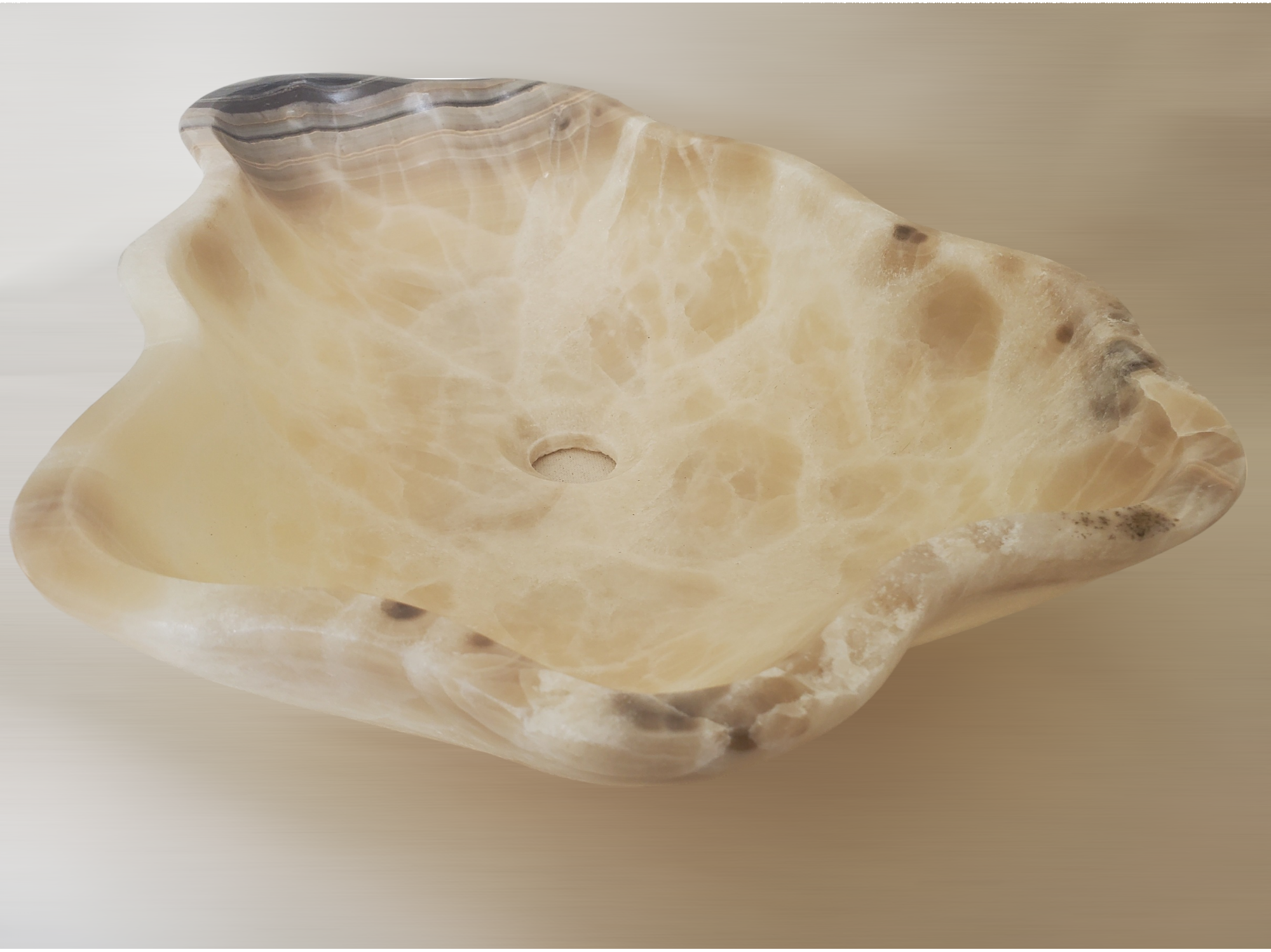 S21_15 Onyx Stone Vessel Bathroom Sink