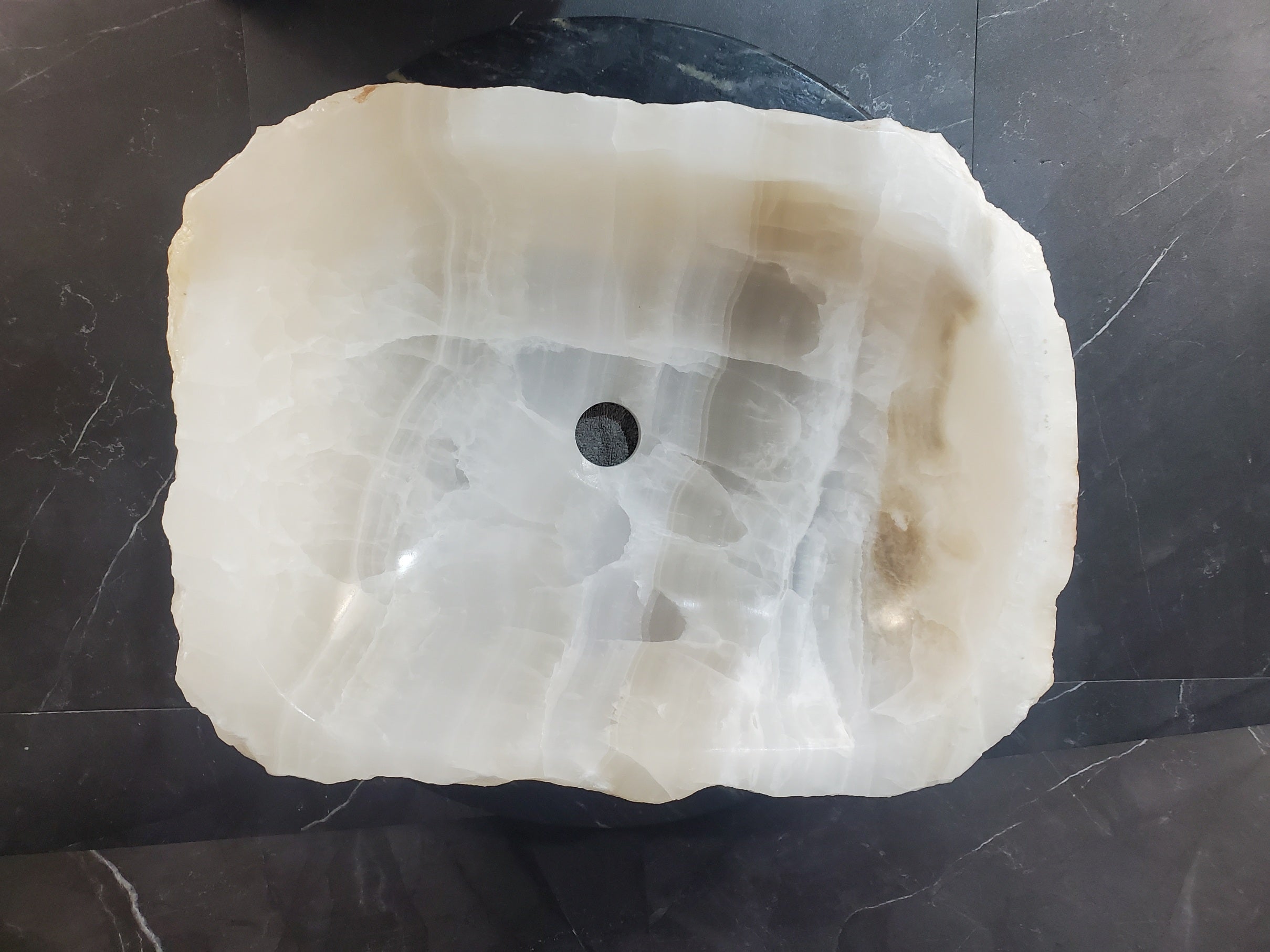 S27_16 Onyx Stone Bathroom Vessel Sink