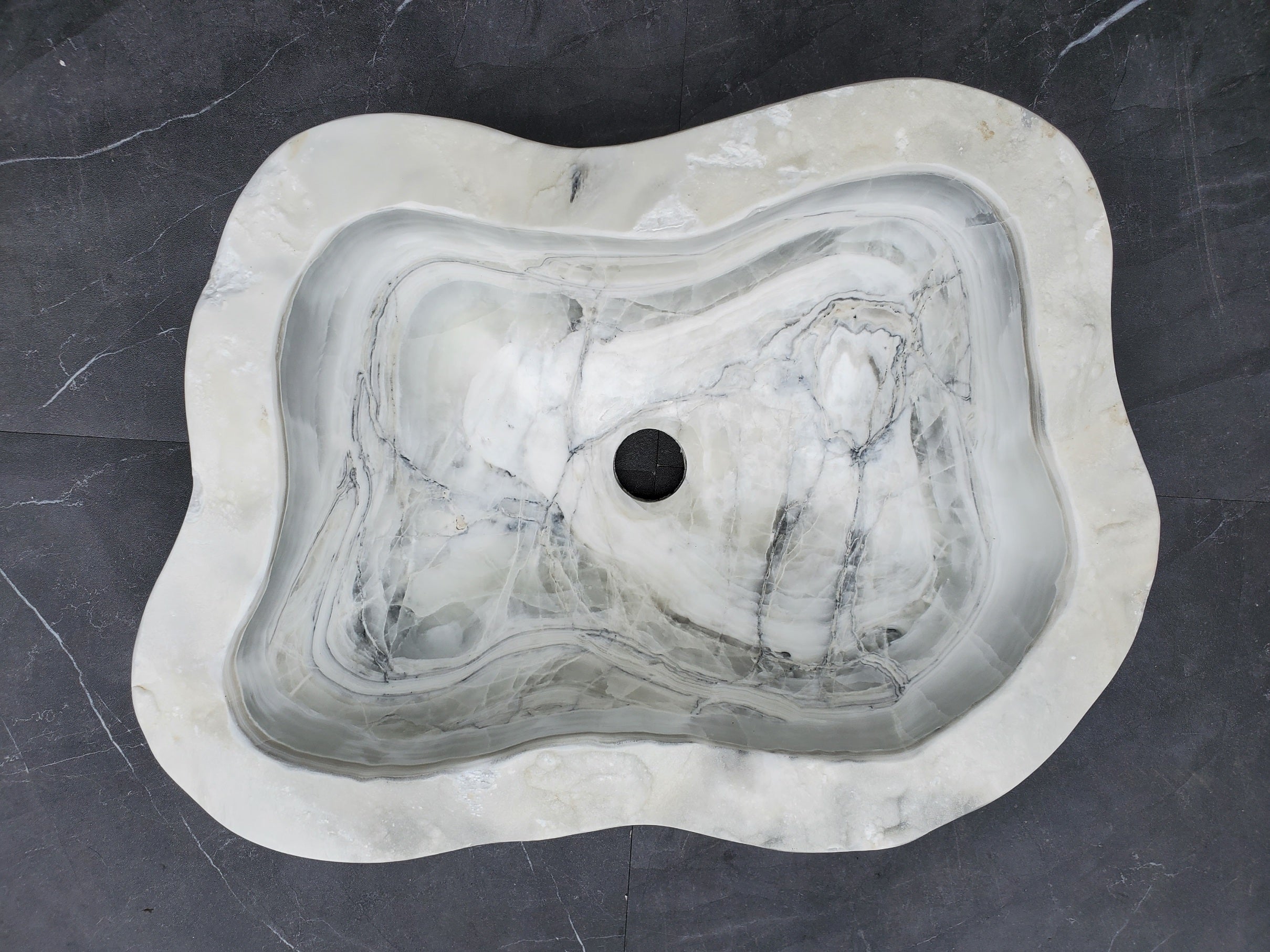 S30_12 Onyx Stone Vessel Bathroom Sink