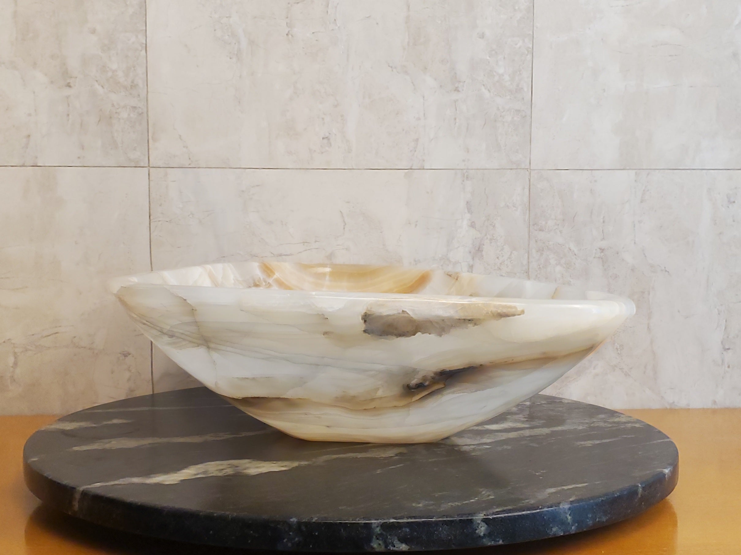S24_01 Onyx Stone Bathroom Vessel Sink