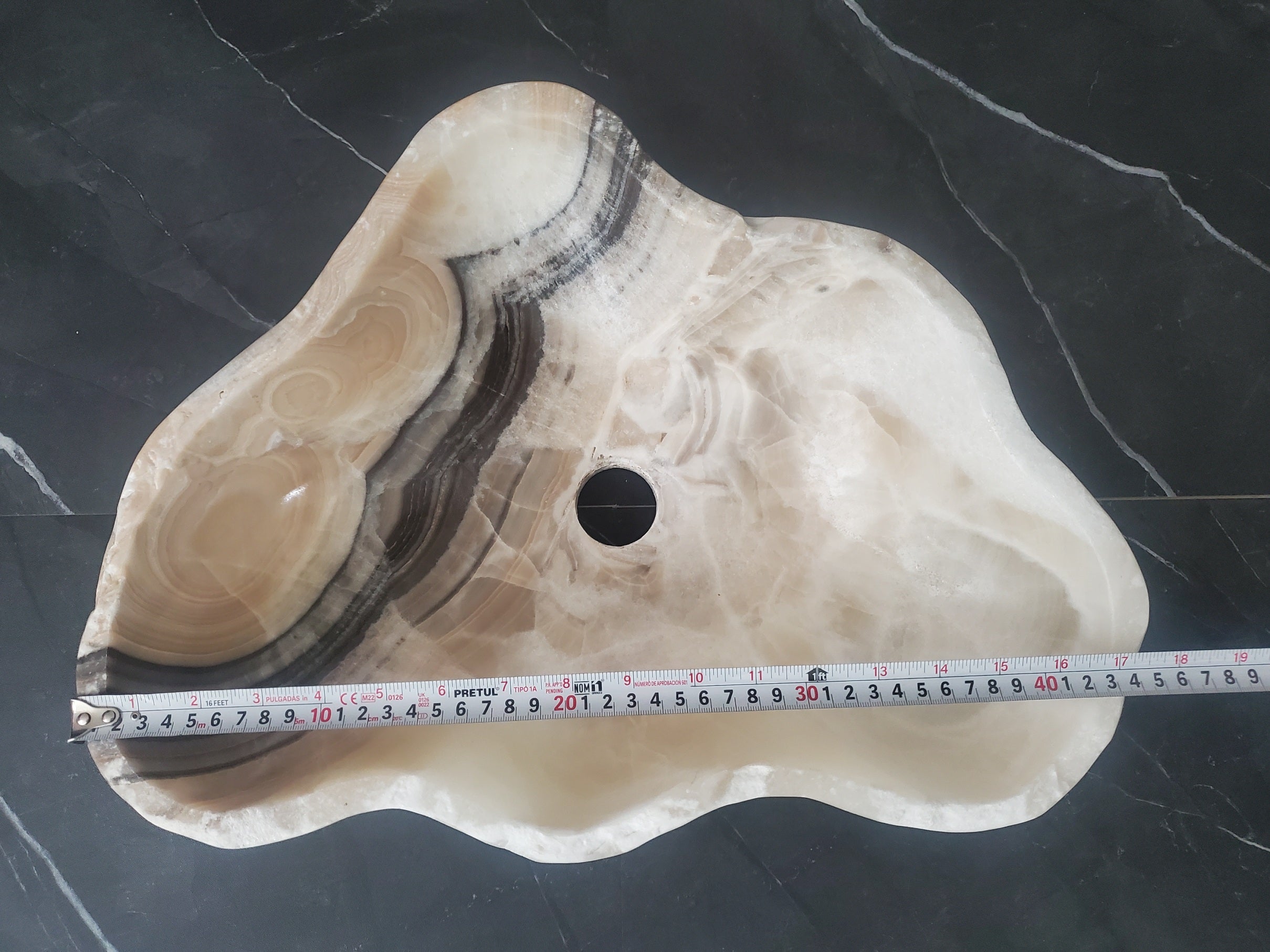 S27_04 Onyx Stone Bathroom Vessel Sink