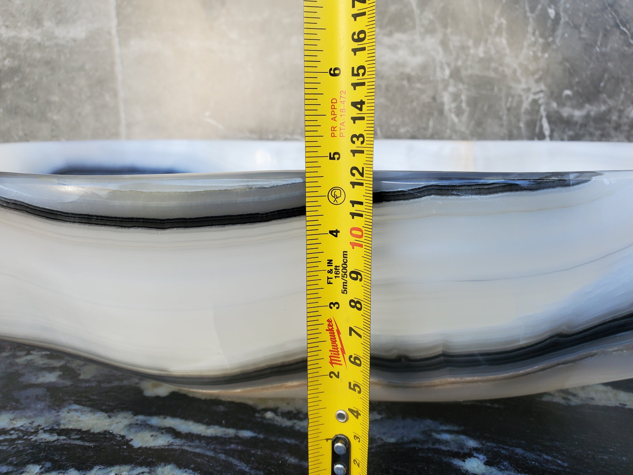 S29_08 SOLD Onyx Stone Bathroom Vessel Sink