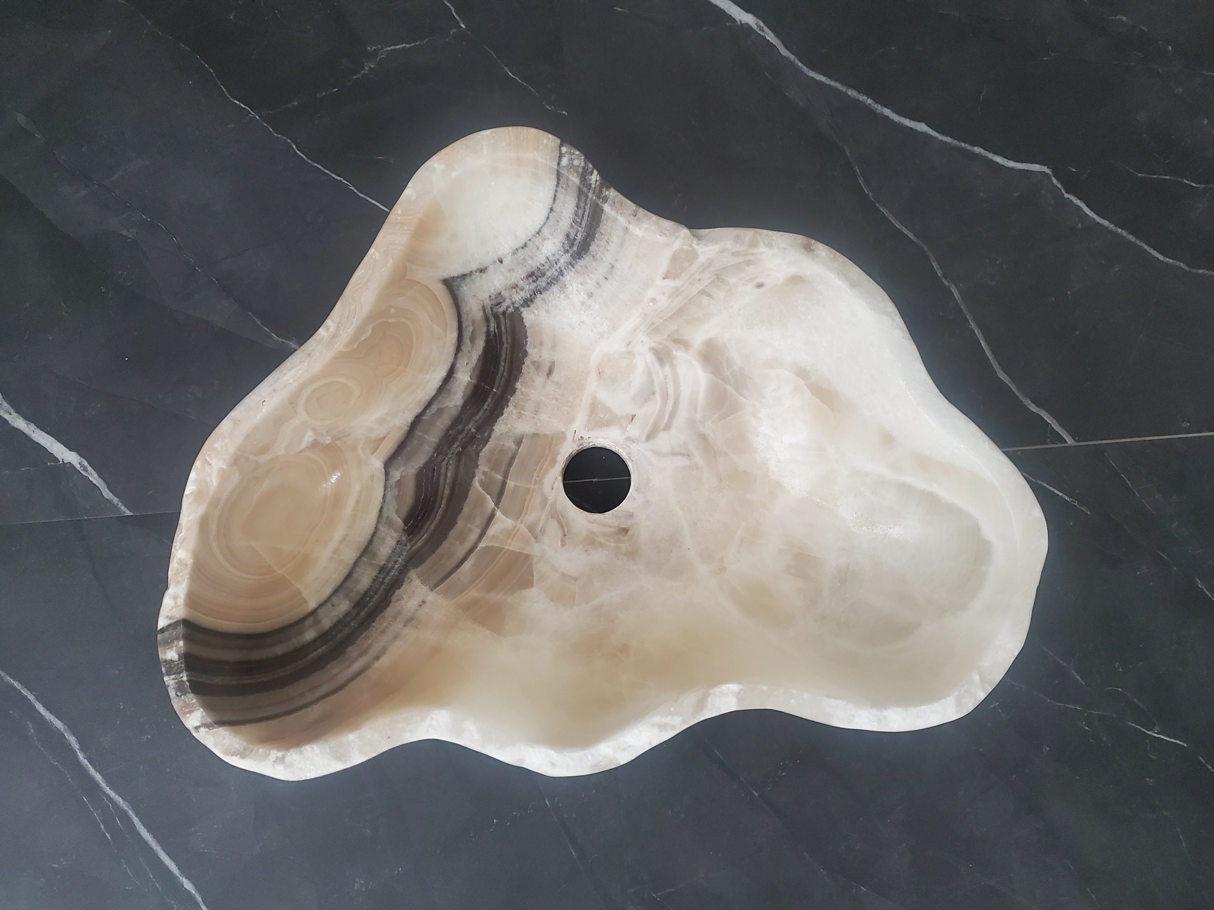 S27_04 Onyx Stone Bathroom Vessel Sink