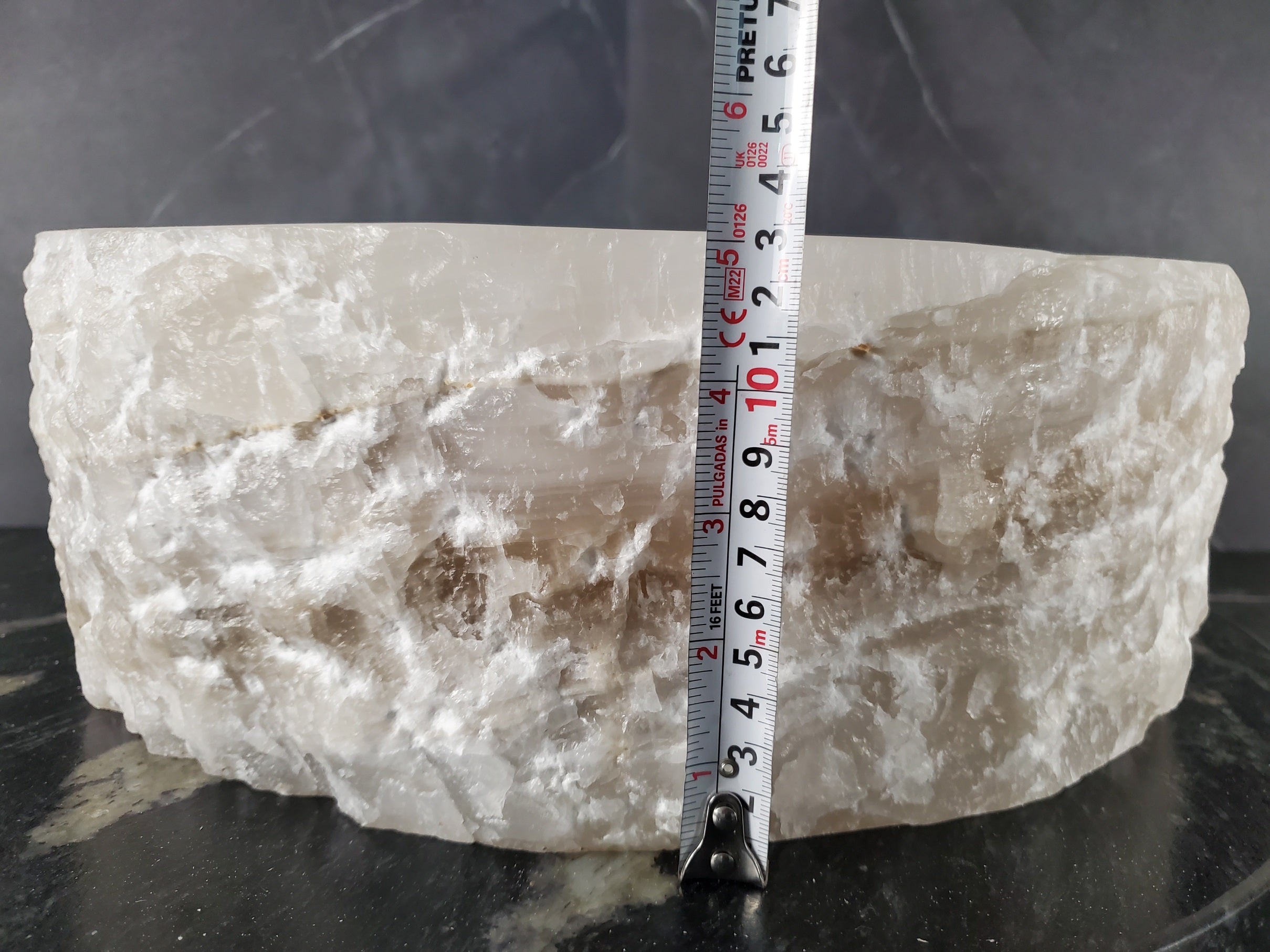 S27_14 Round Onyx Stone Vessel Sink - 15.5 x 15.5 inch