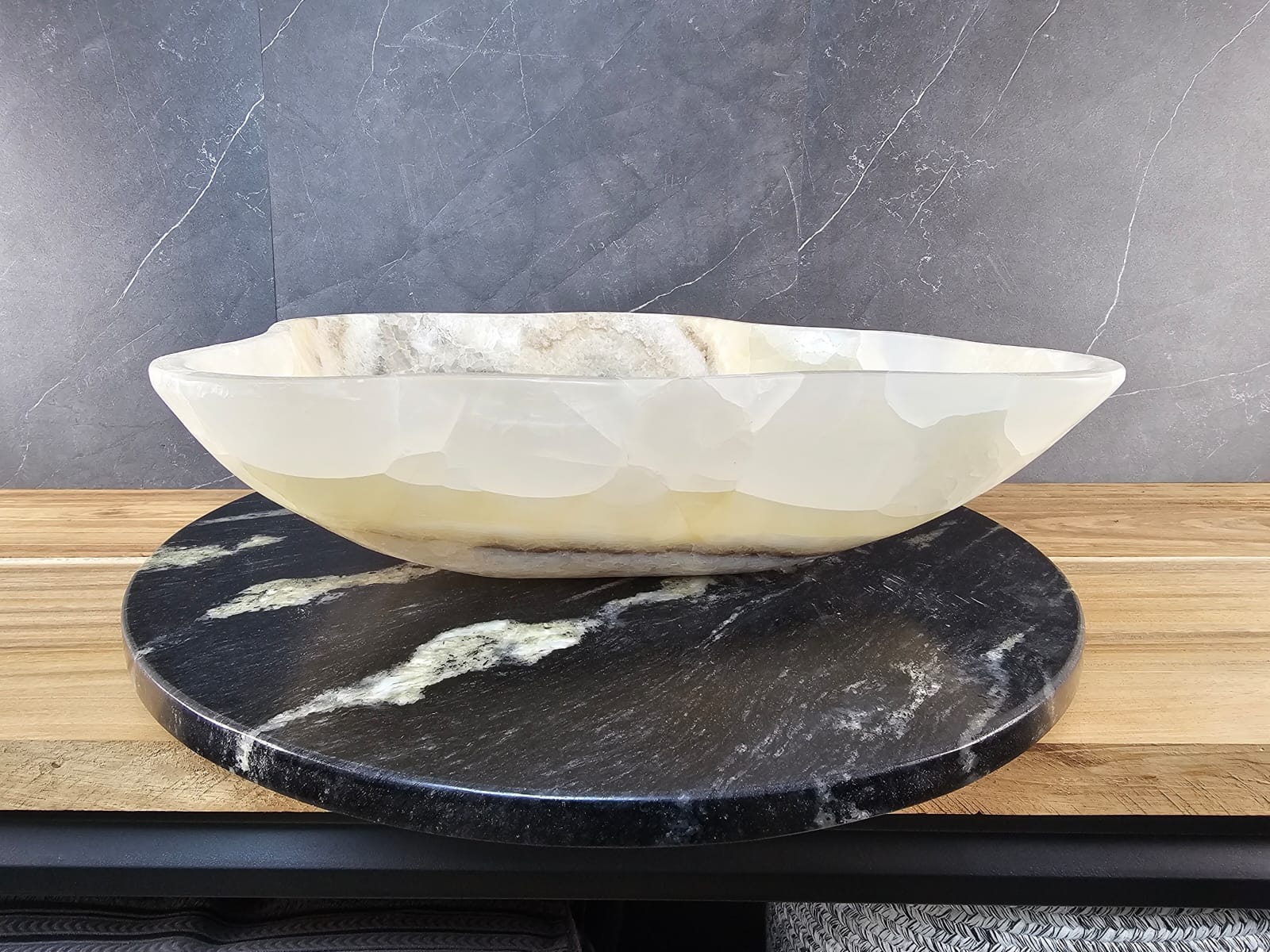 S28_06 Onyx Stone Vessel Bathroom Sink