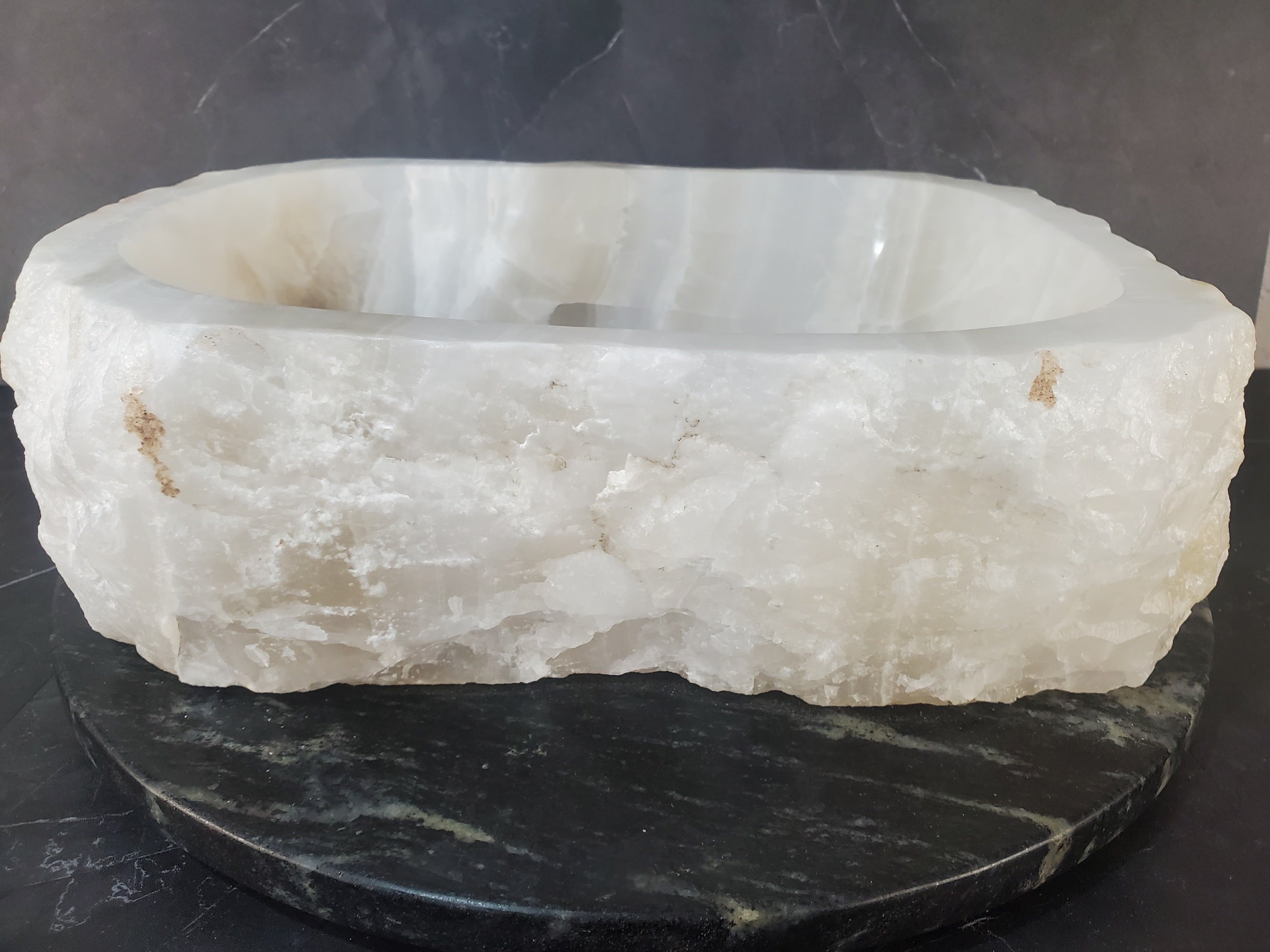 S27_16 Onyx Stone Bathroom Vessel Sink