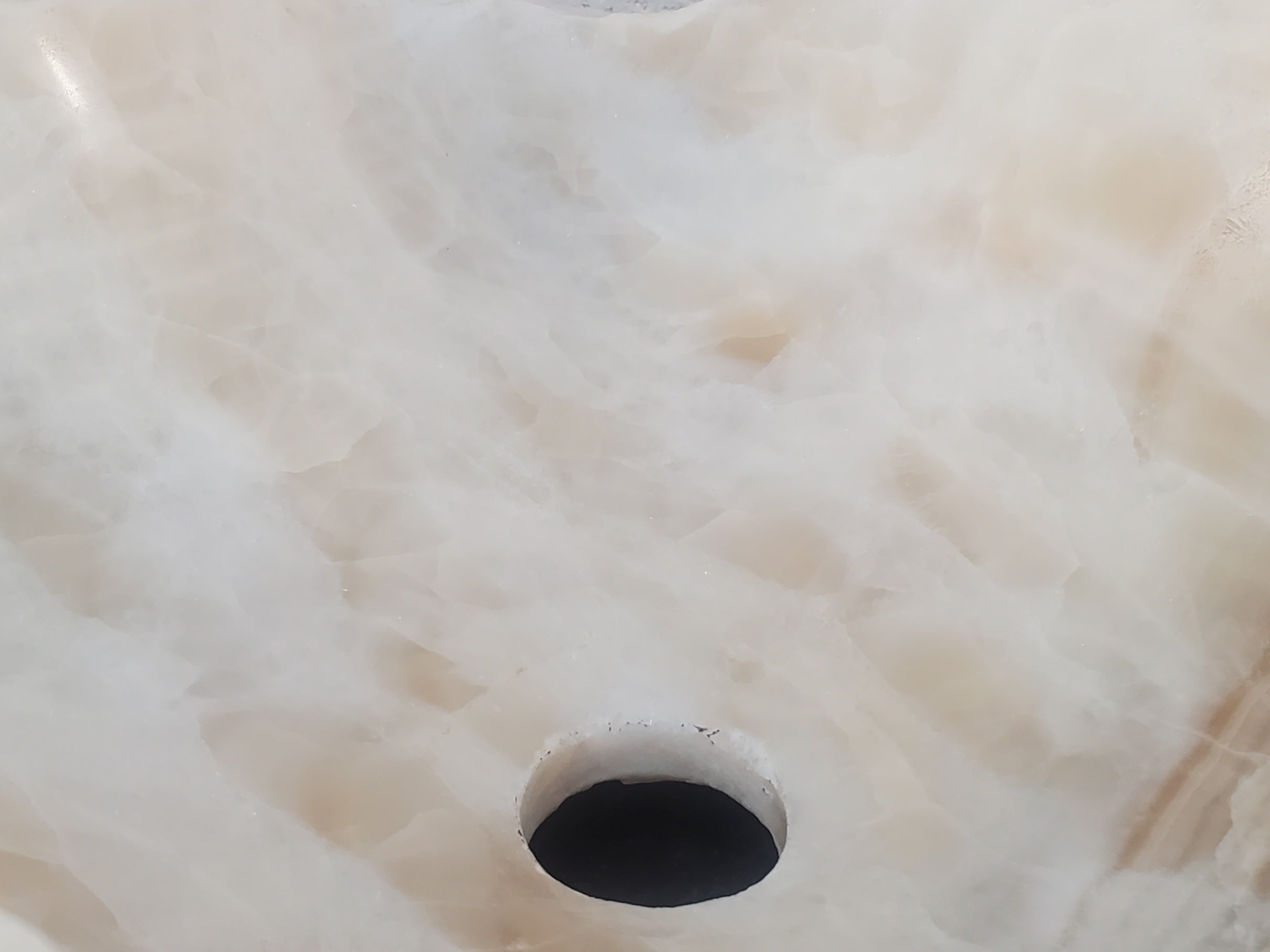 S27_05 Onyx Stone Bathroom Vessel Sink - 15 x 13.5 inch