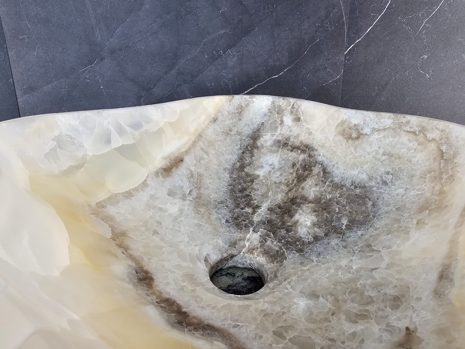 S28_06 Onyx Stone Vessel Bathroom Sink
