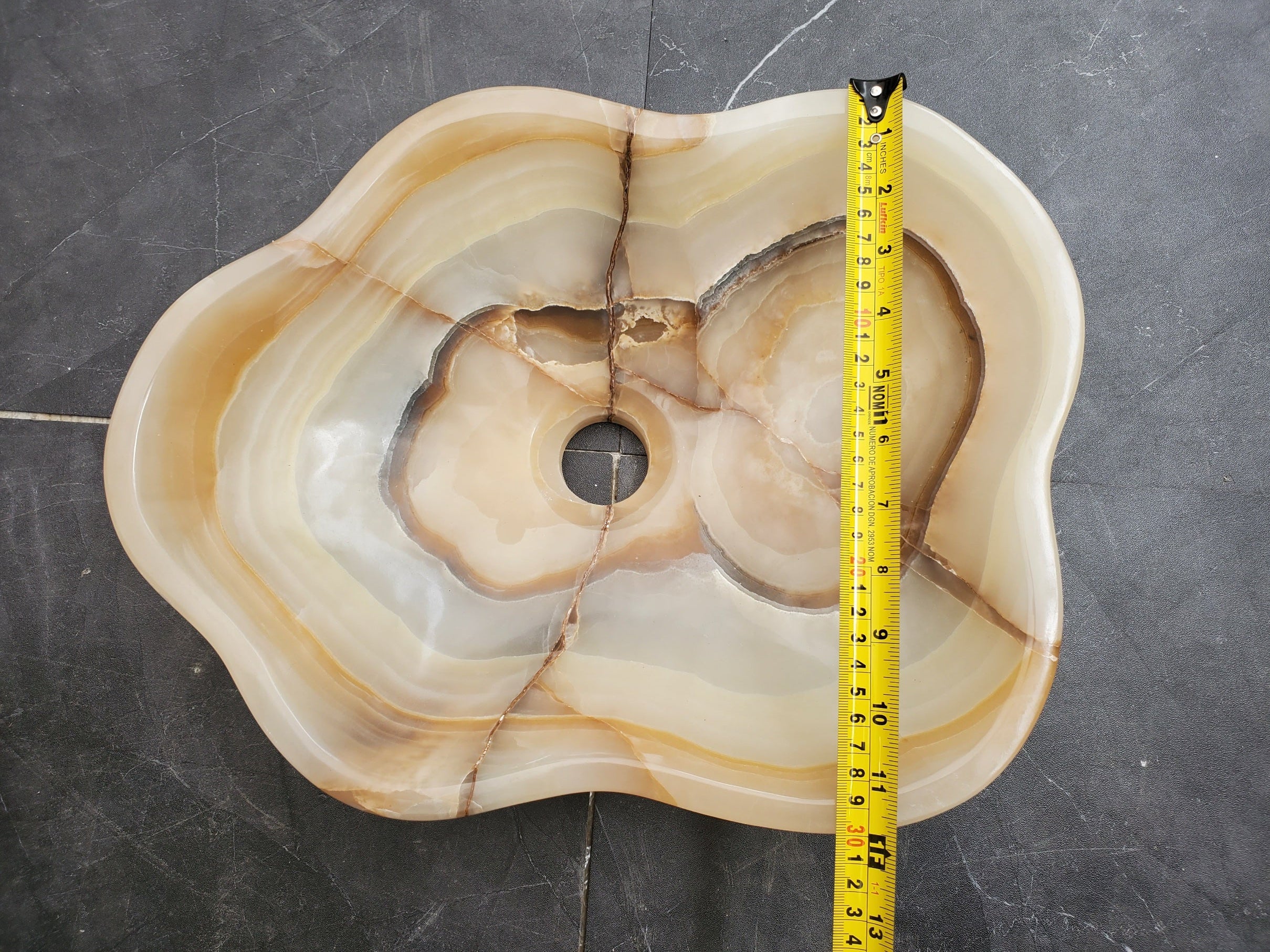 S31_28 Onyx Stone Vessel Bathroom Sink