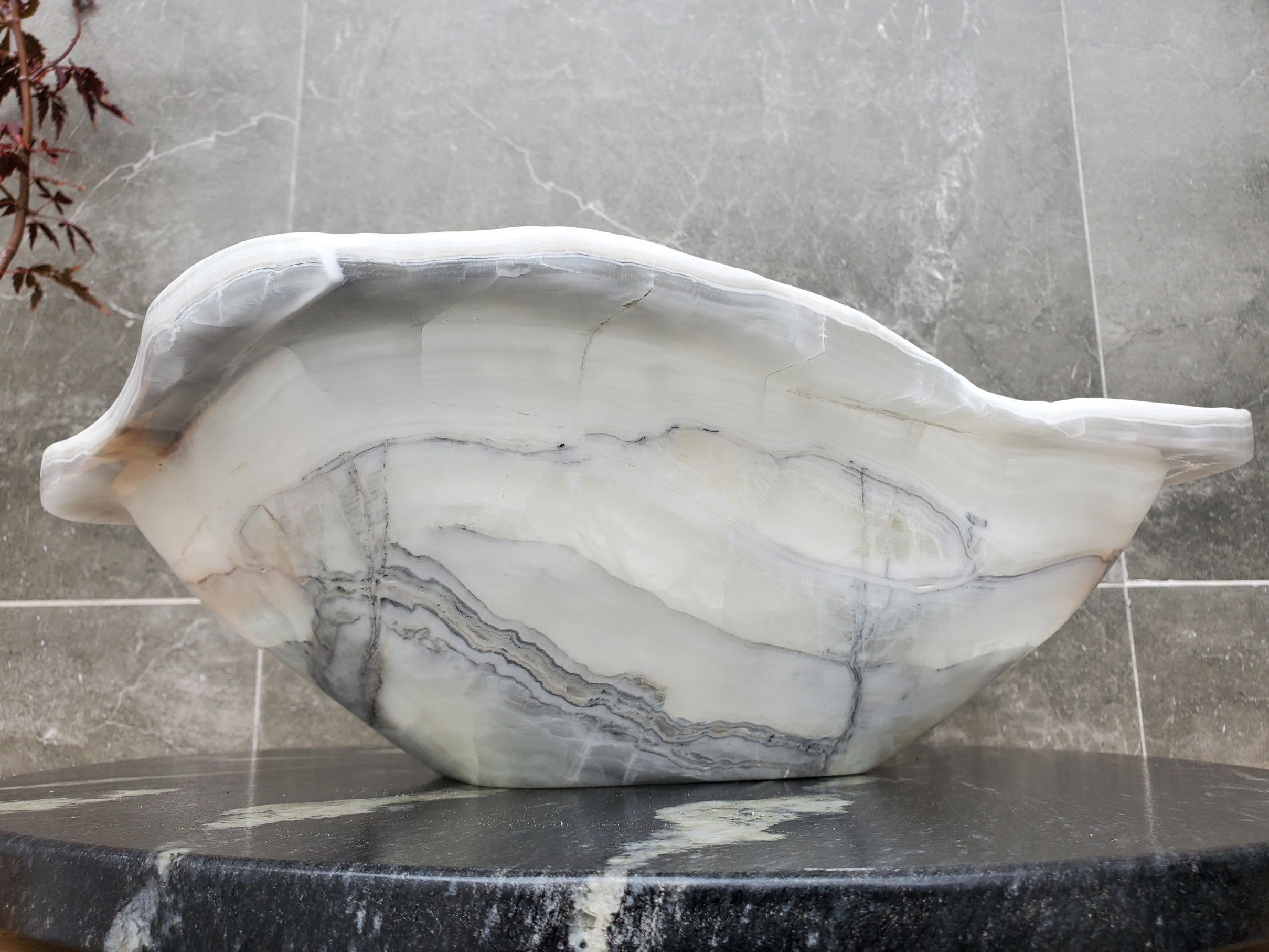 S30_12 Onyx Stone Vessel Bathroom Sink