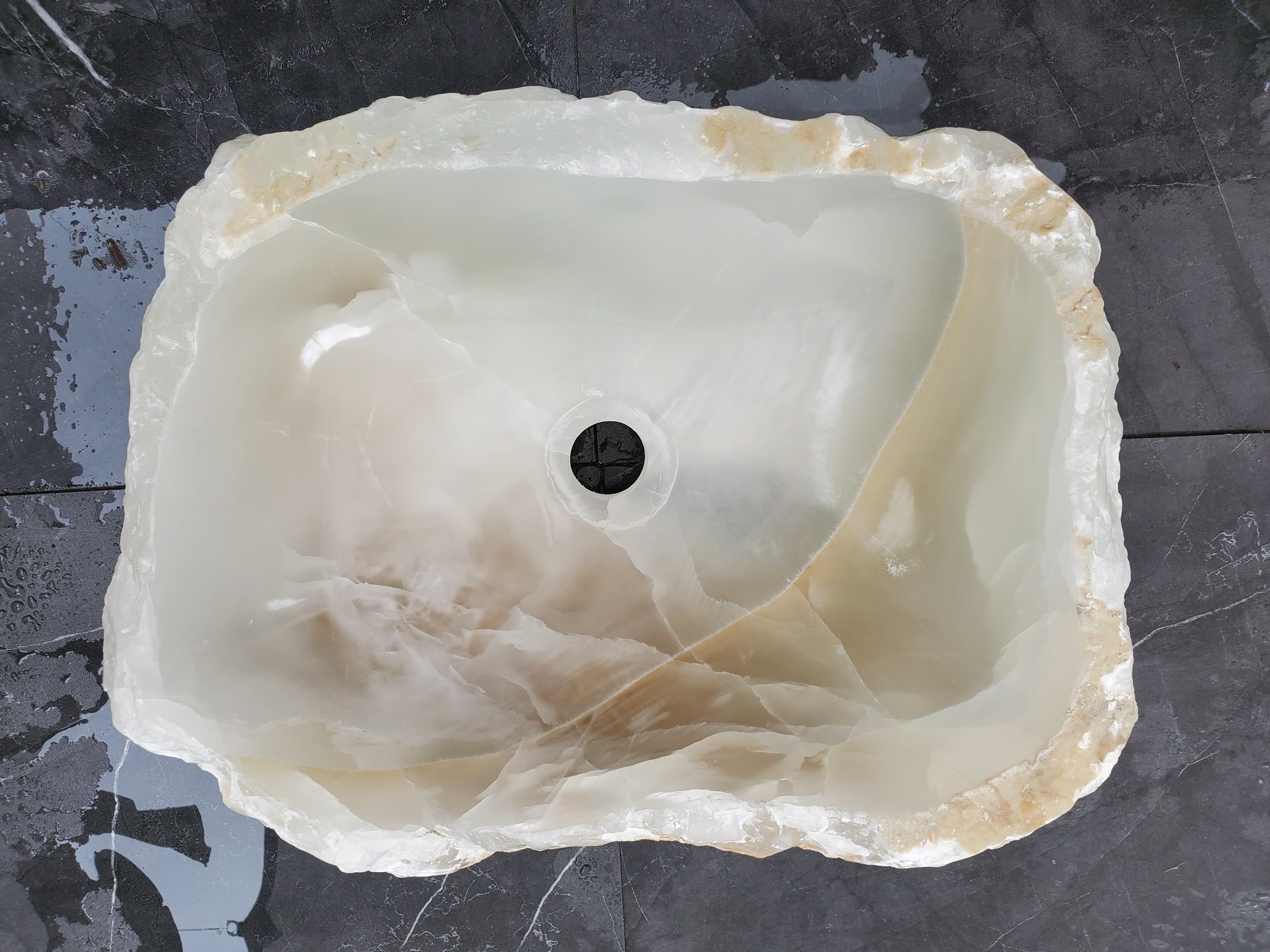 S31_43 Onyx Stone Vessel Bathroom Sink