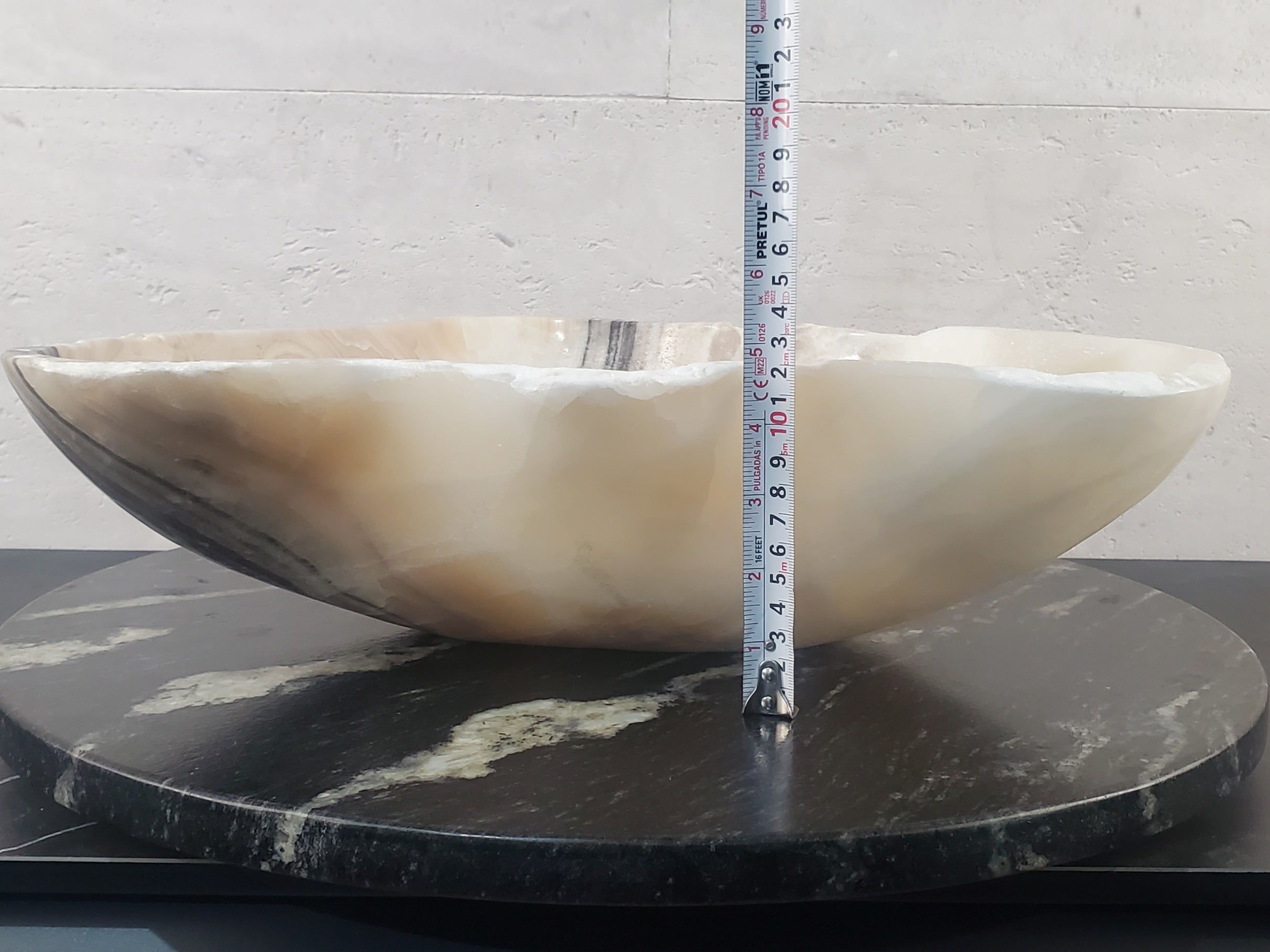 S27_04 Onyx Stone Bathroom Vessel Sink