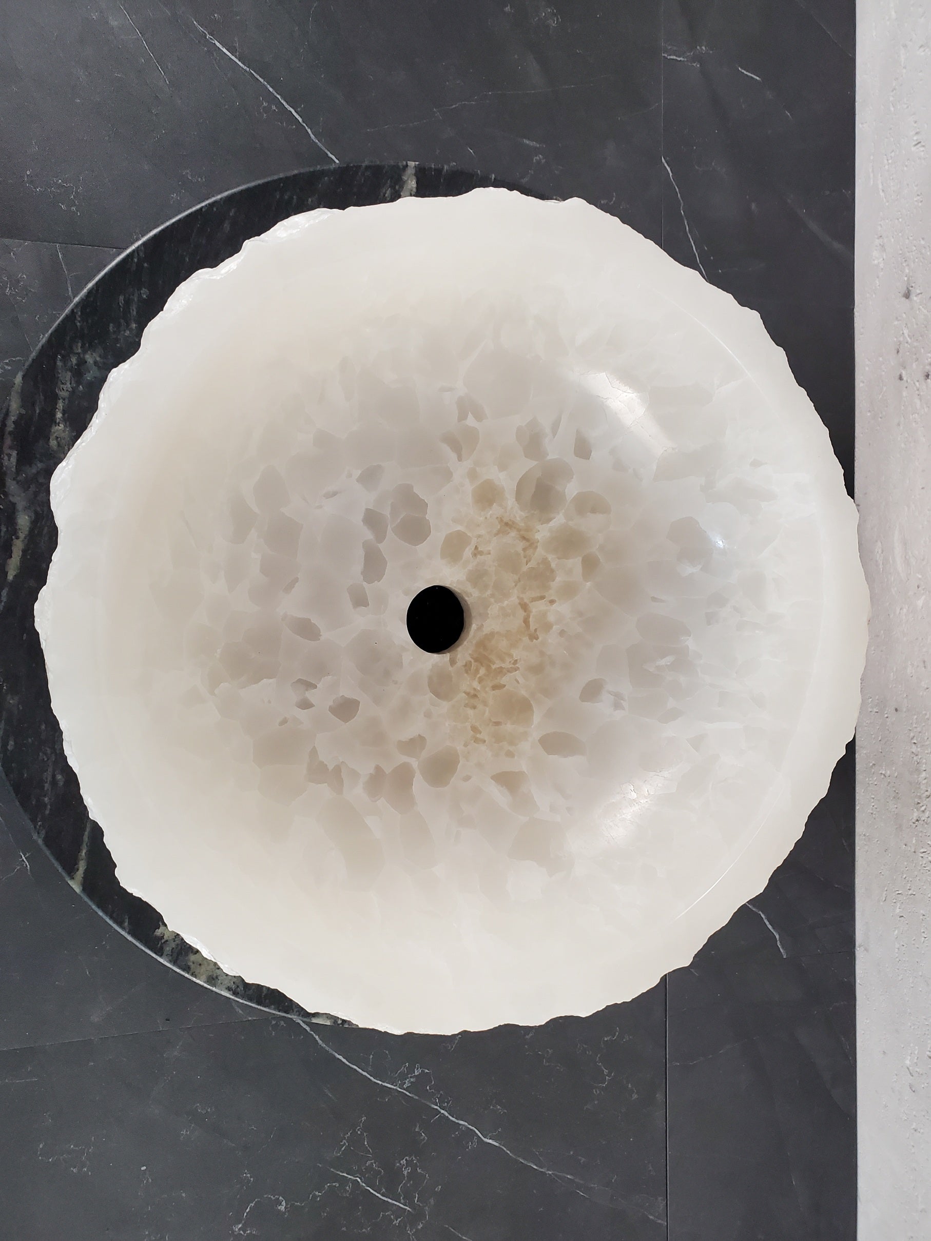 S27_12 Round Onyx Round Vessel Sink