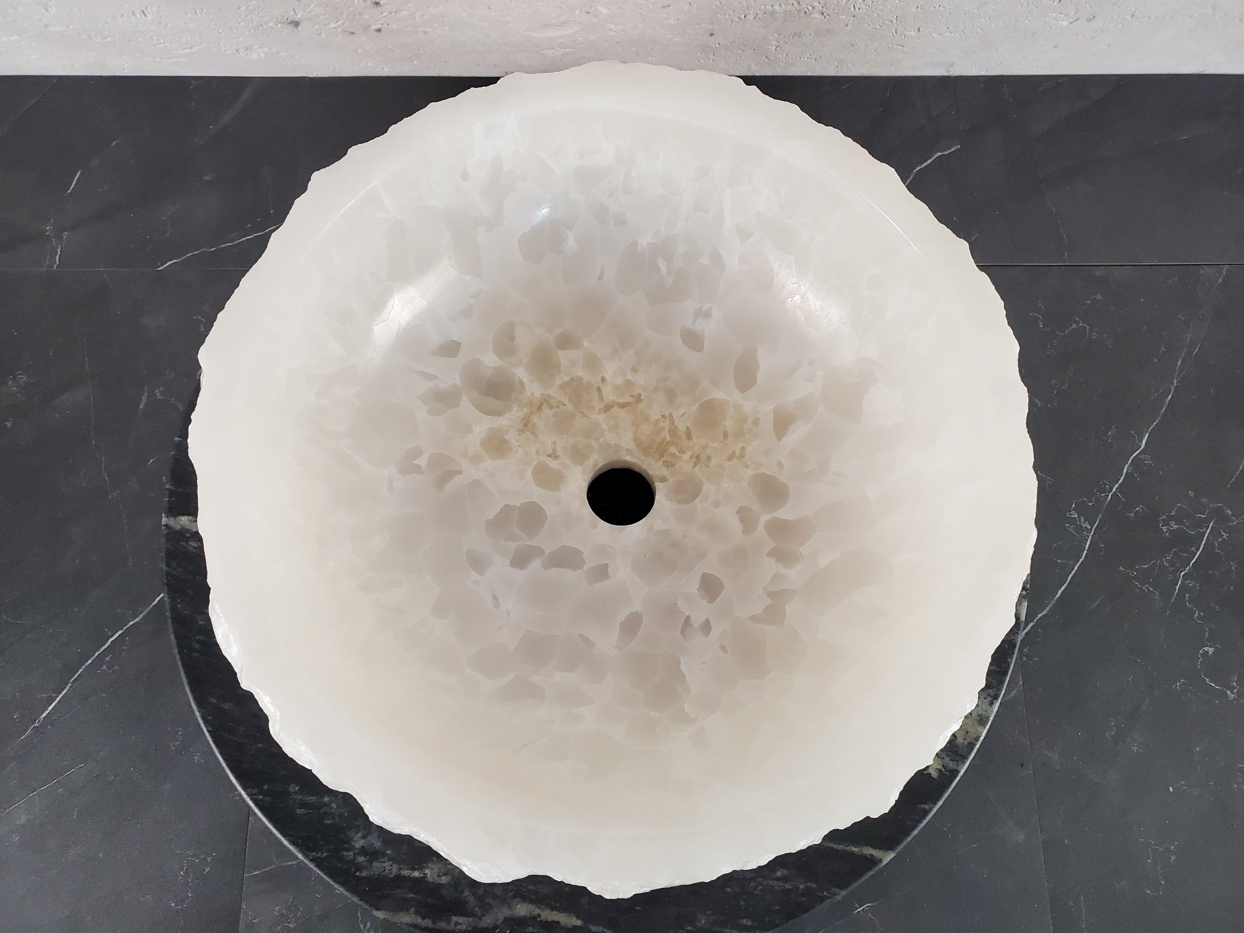 SET1033 Round Onyx Round Vessel Sink Set