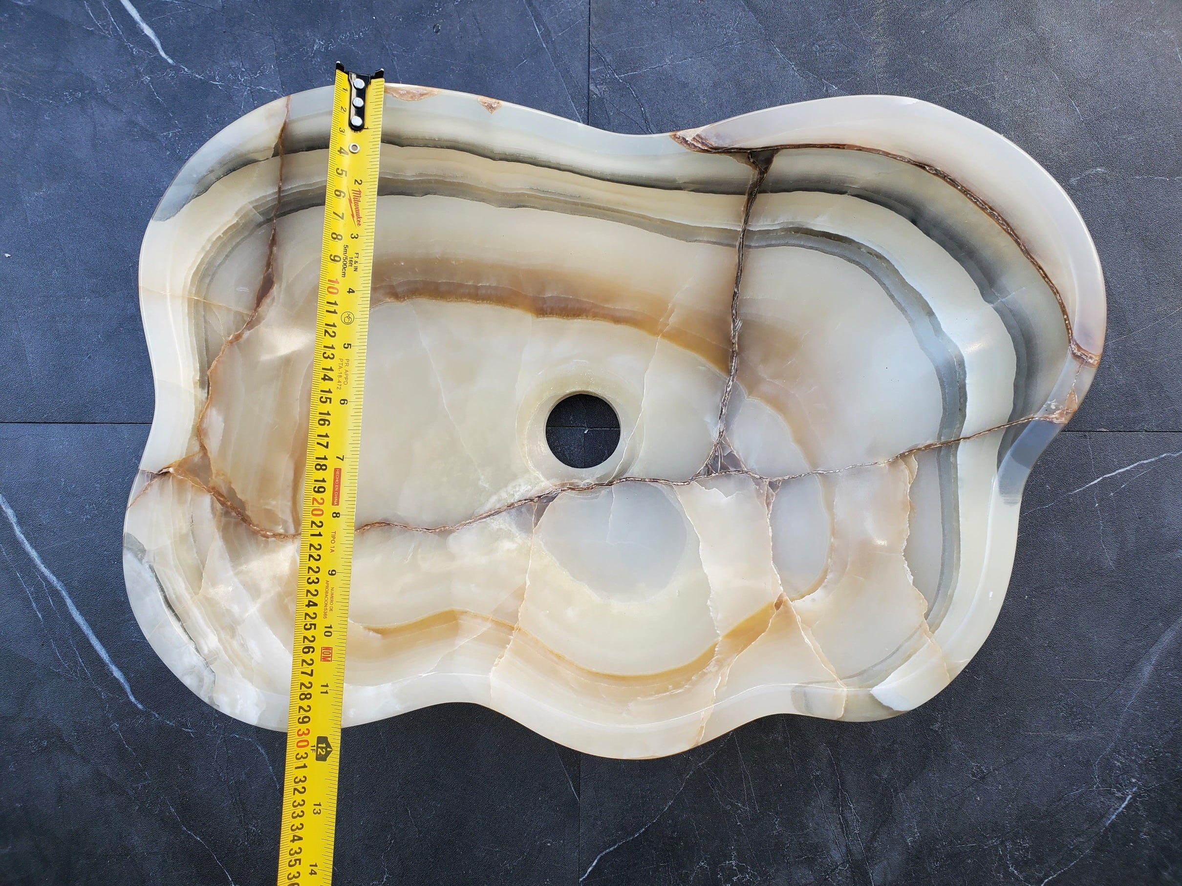 S29_10 Onyx Stone Vessel Bathroom Sink