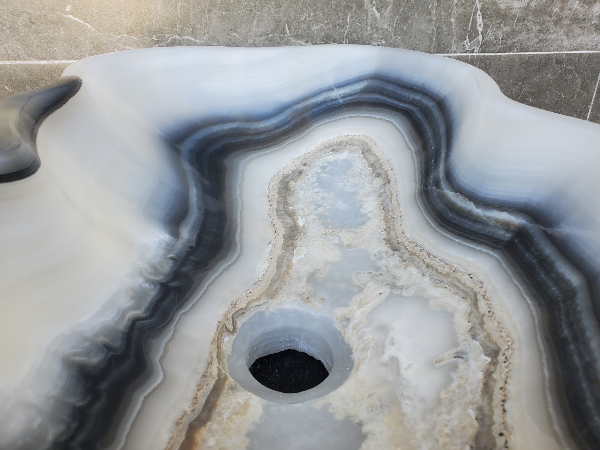 S29_08 SOLD Onyx Stone Bathroom Vessel Sink
