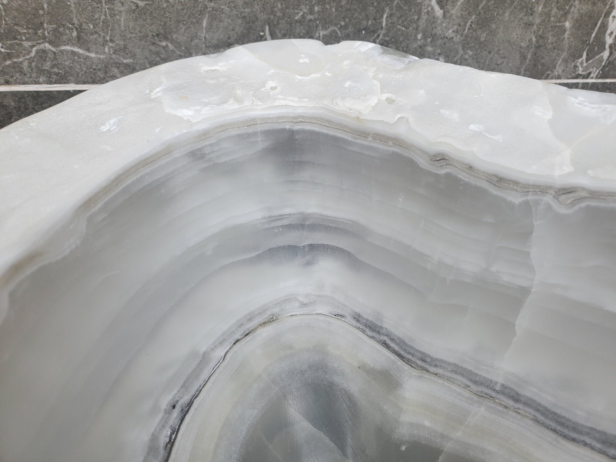 S30_08 Onyx Stone Vessel Bathroom Sink - 17.5 x 14.5 inch