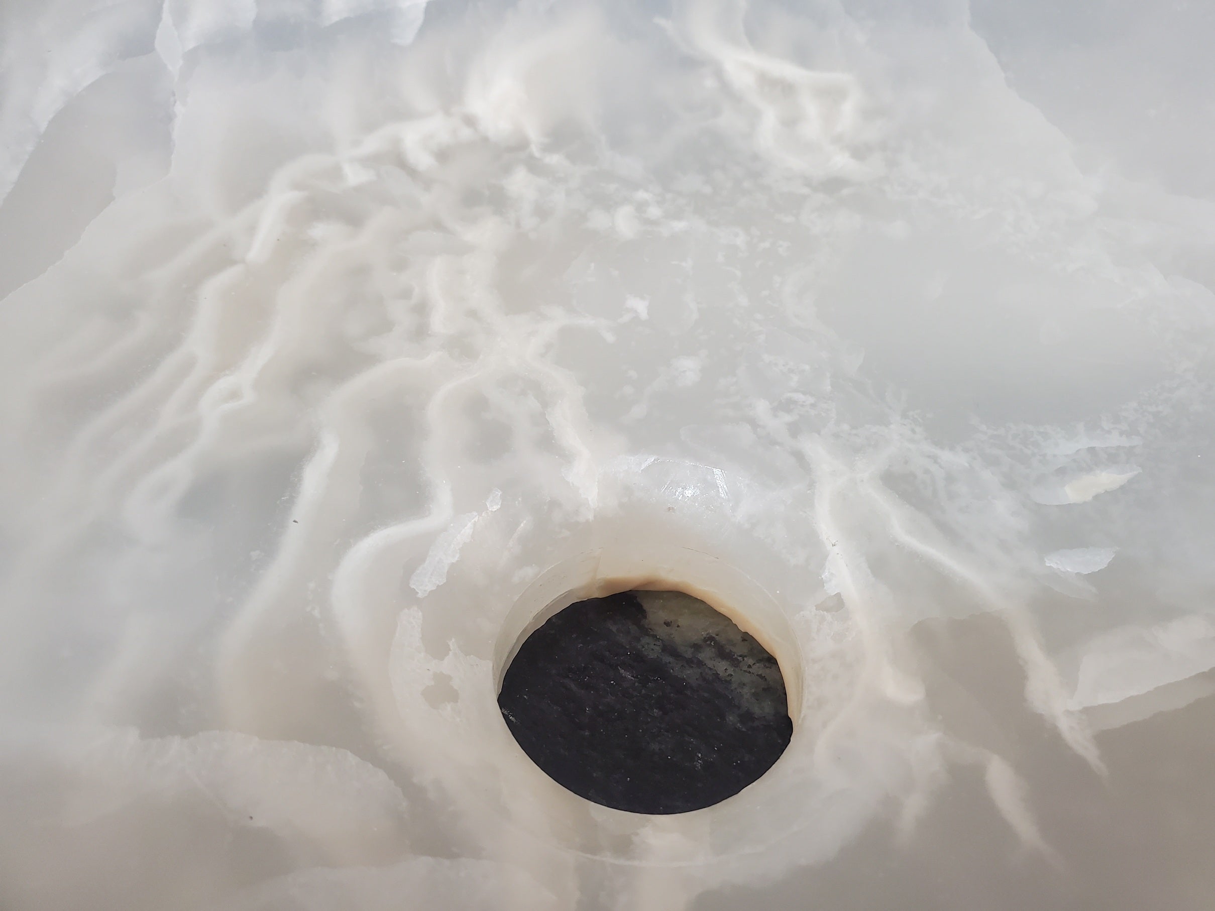 S27_06 Onyx Stone Bathroom Vessel Sink (Square)