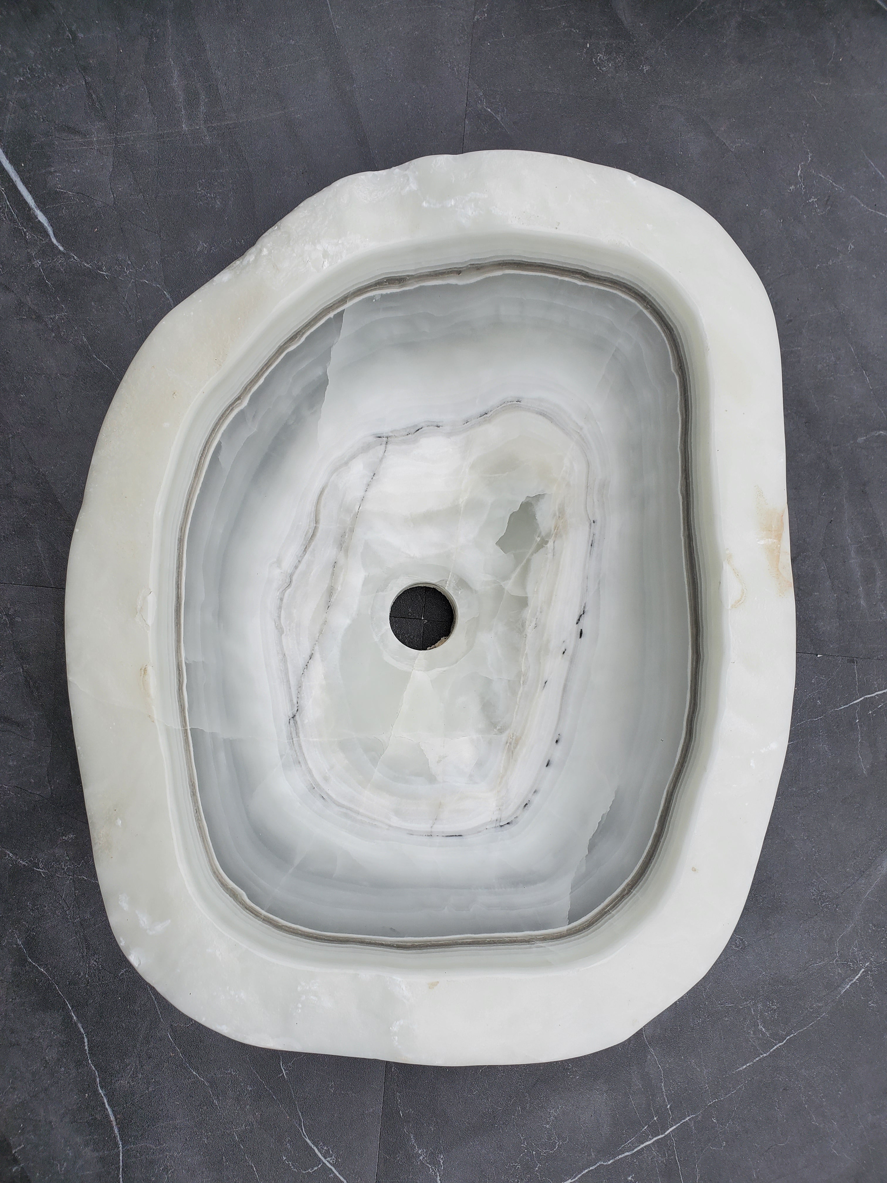 S30_09 Onyx Stone Vessel Bathroom Sink